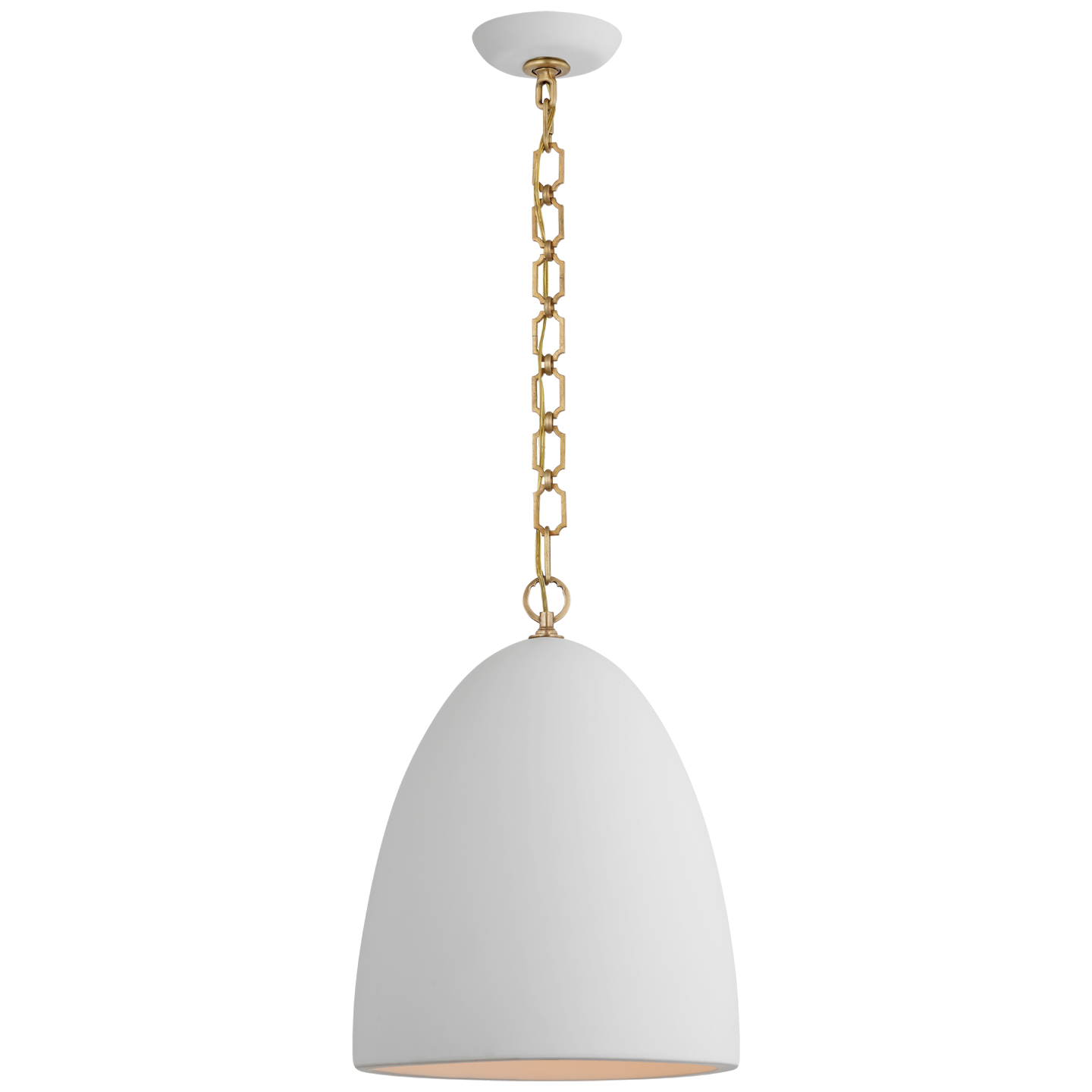 Elliot Medium Dome Pendant in Matte White