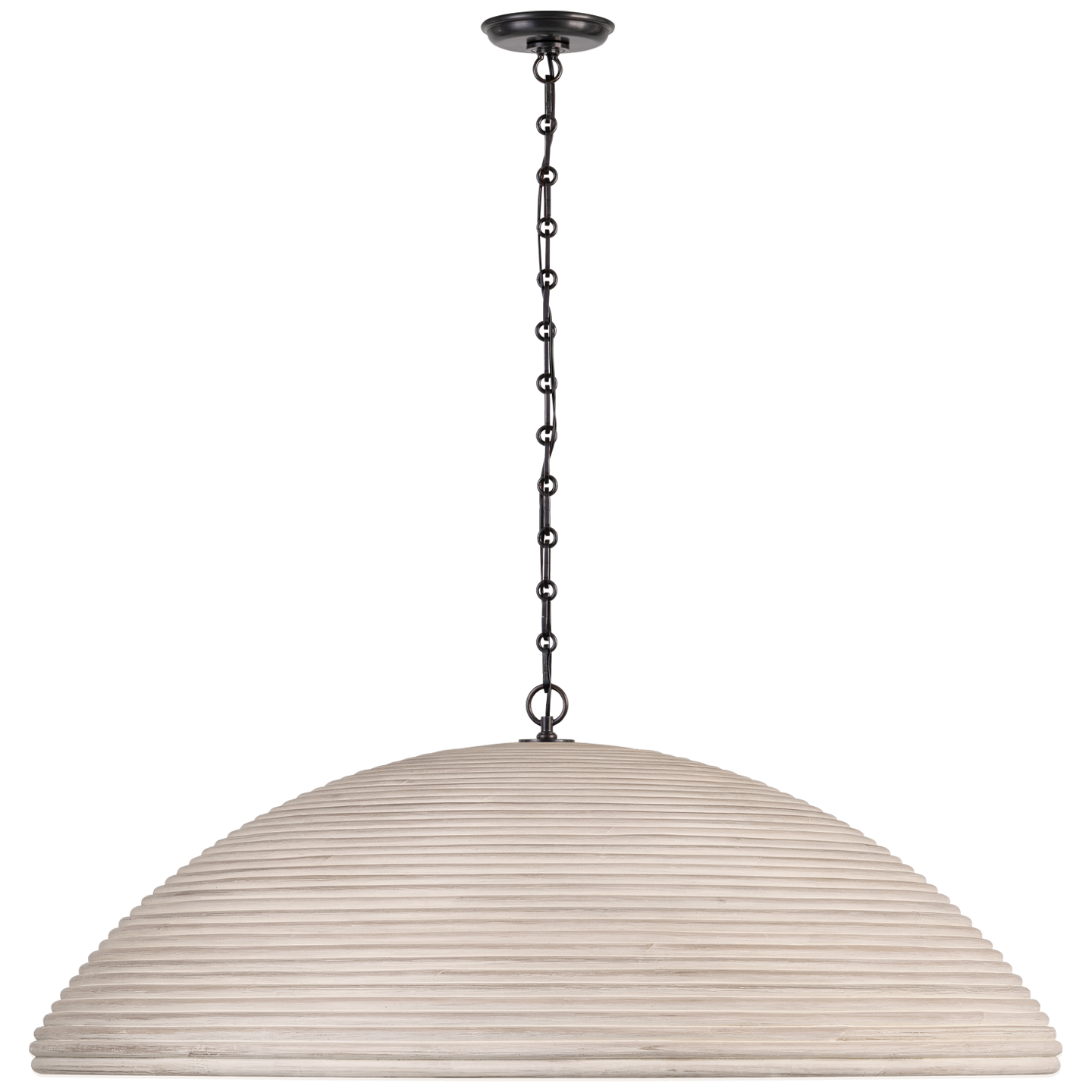 Emerson 42" Pendant in Bronze with Ash Rattan Shade