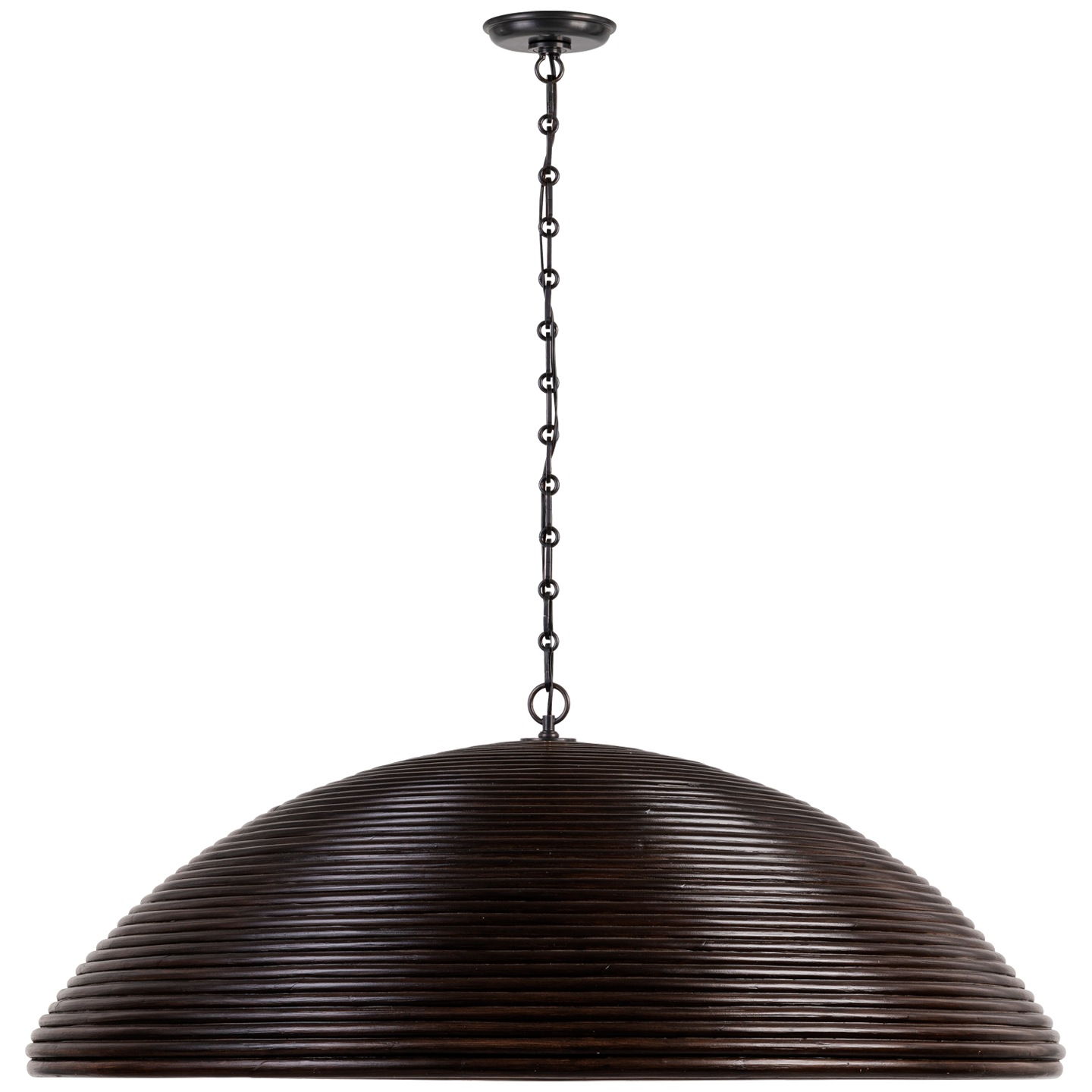 Emerson 42" Pendant in Bronze with Espresso Rattan Shade