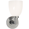 Wilton Single Bath Light in Chrome with White Glass Open Box