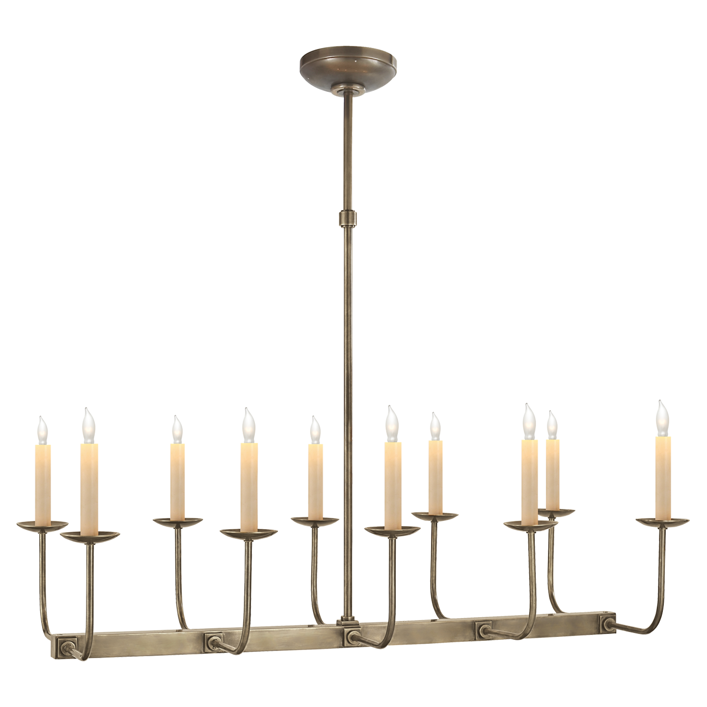 Linear Branched Chandelier in Antique Nickel Open Box