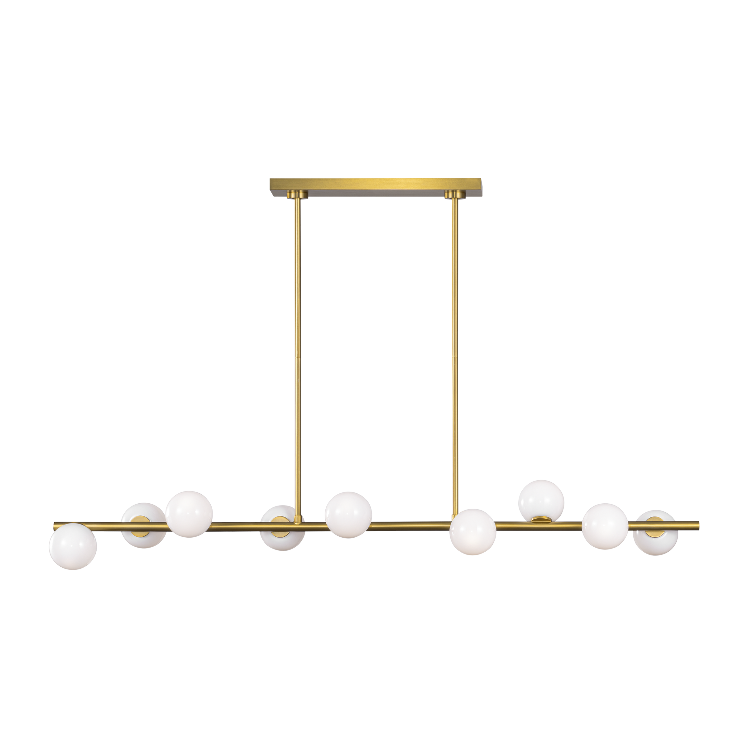 Altair Large Linear Chandelier Burnished Brass