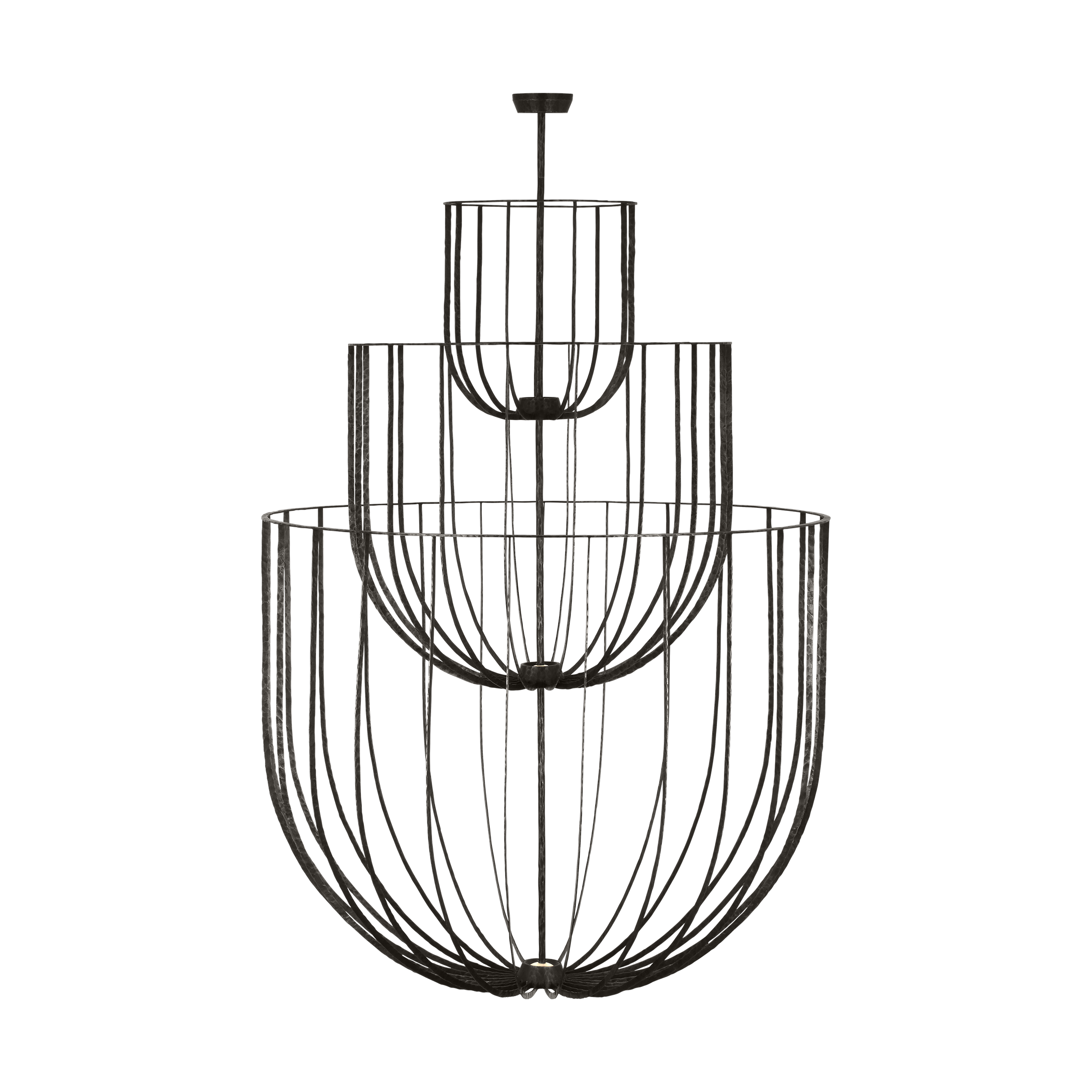 Sanchi Grande Three Tier Chandelier aged iron 2700K 90 CRI