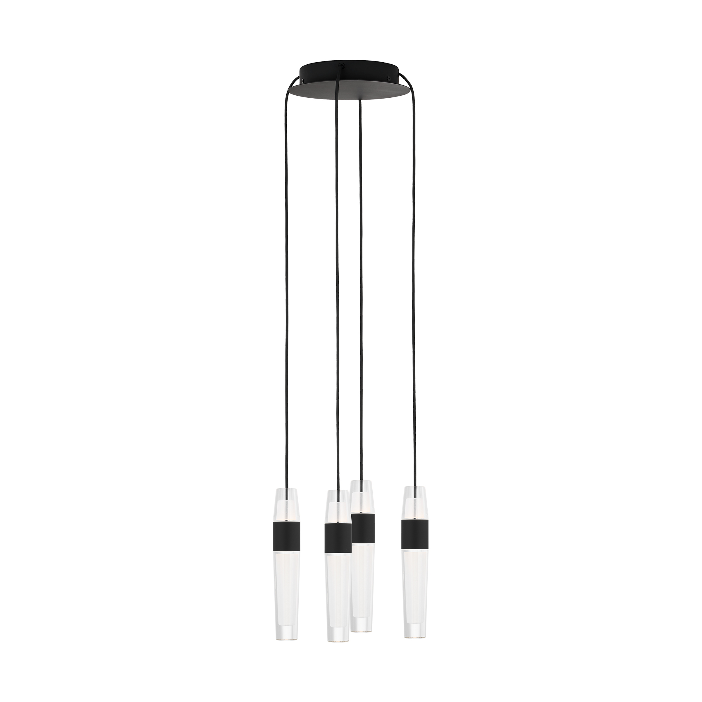 Lassell 4-Light Chandelier in Nightshade Black 2700K 120V