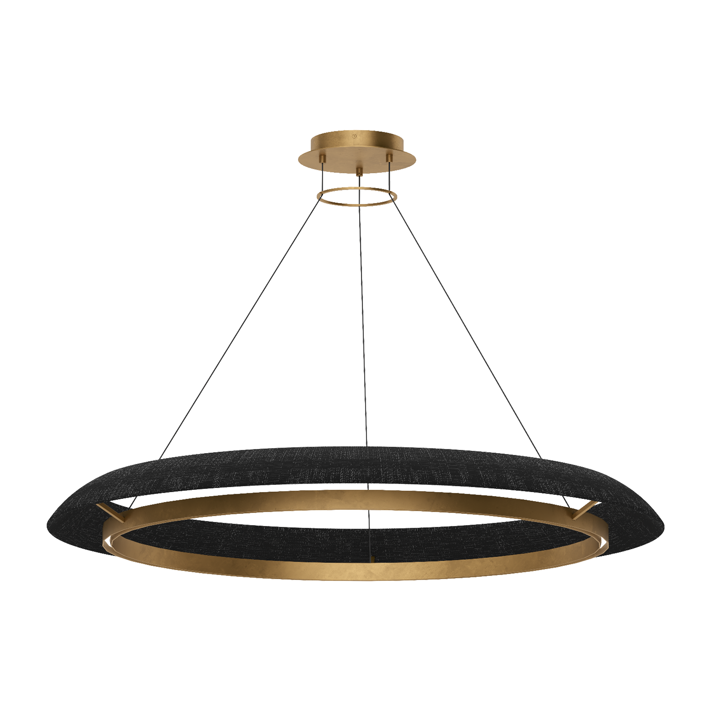 Noa X-Large Chandelier Washed Black hand-rubbed antique brass 2700K 90 CRI