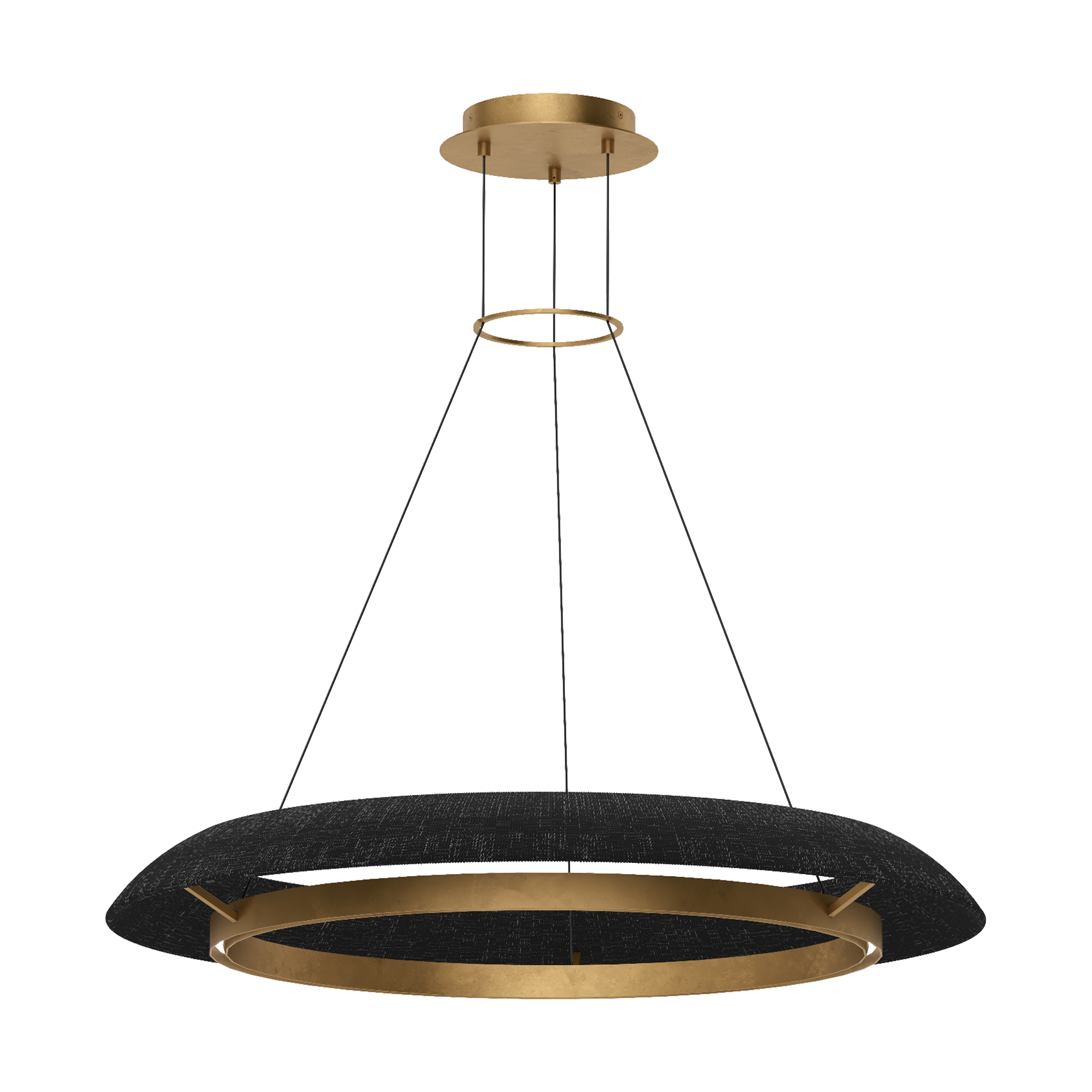 Noa Large Chandelier Washed Black hand rubbed antique brass 2700K 90 CRI