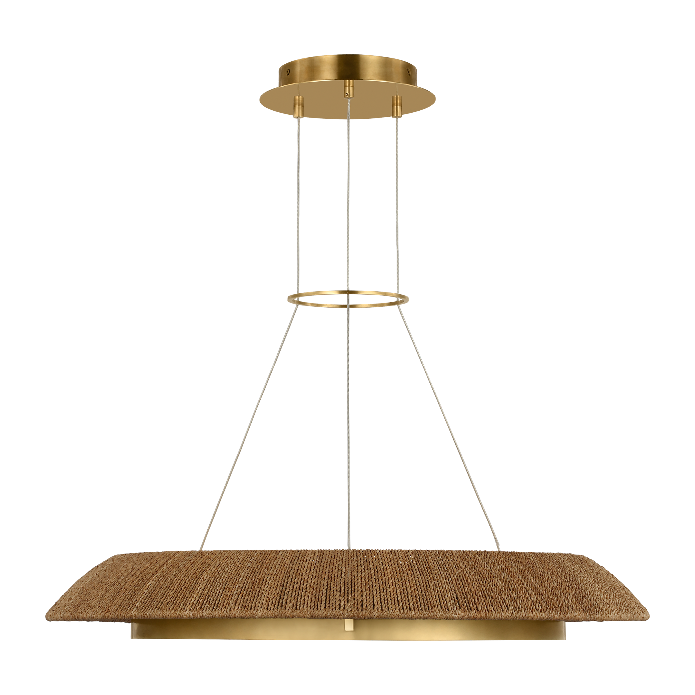 Noa Medium Chandelier Natural Hand Rubbed Antique Brass 2700K 90 CRI