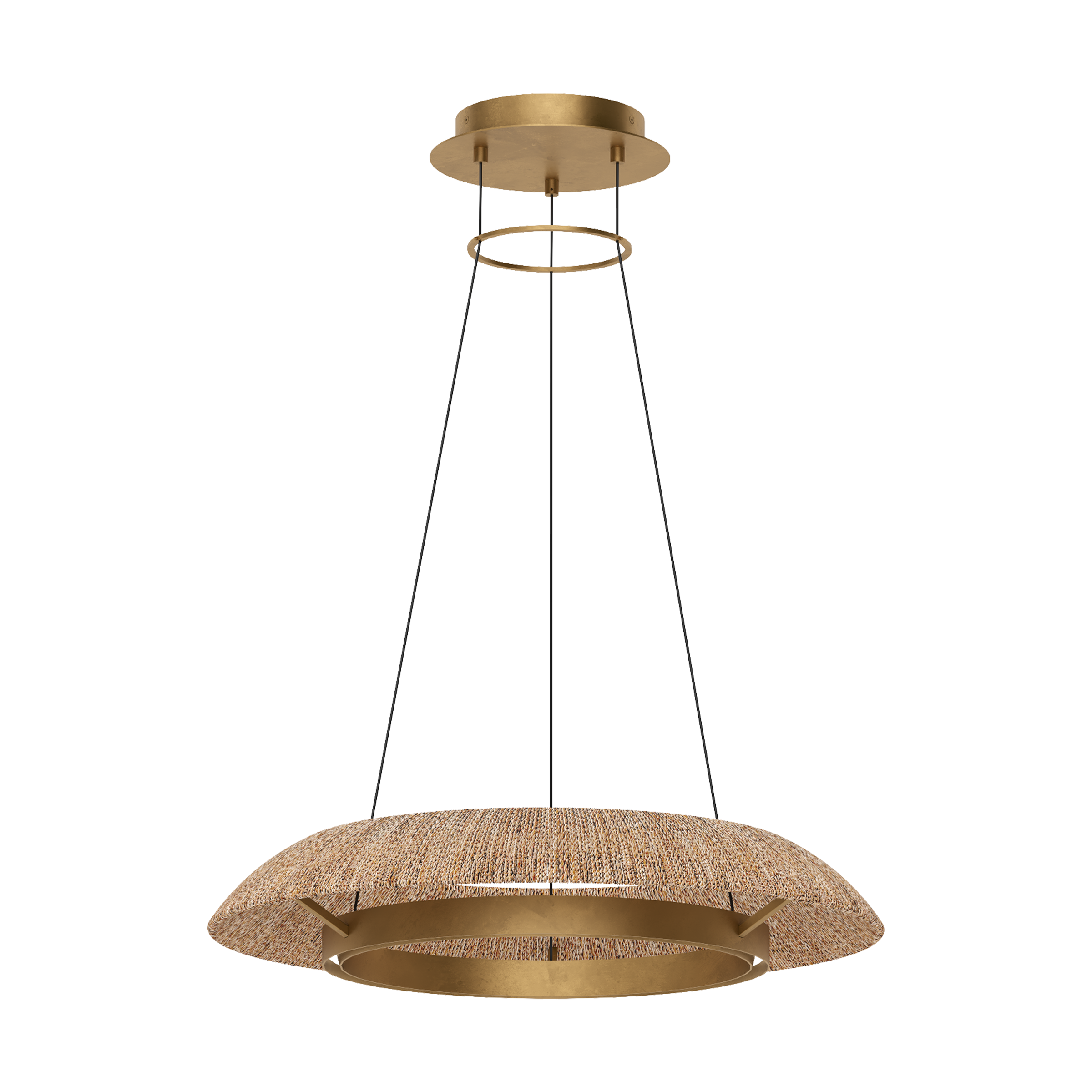 Noa Small Chandelier Natural hand rubbed antique brass 2700K 90 CRI