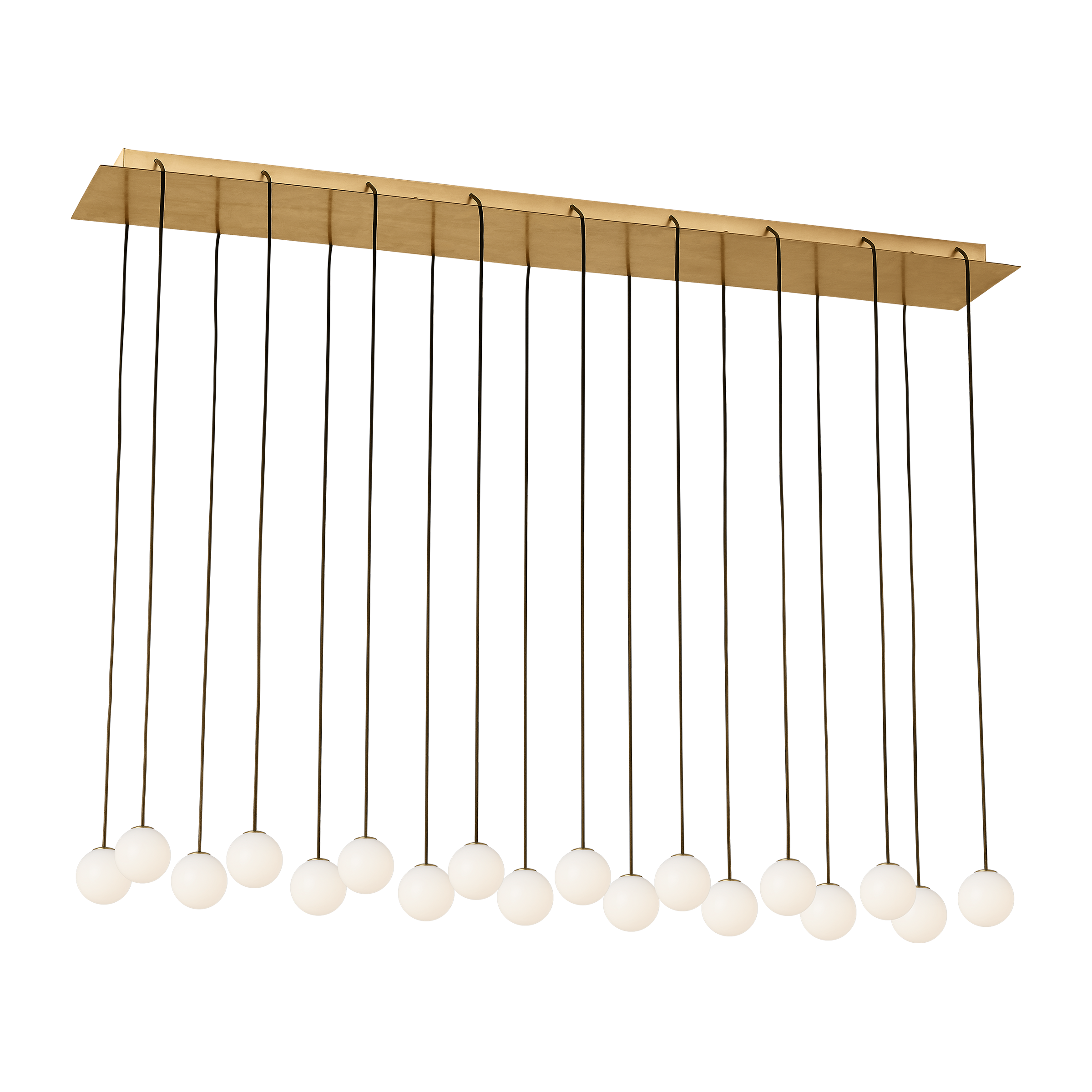 Orbet 18 Light Chandelier hand-rubbed antique brass 2700K 90 CRI 120V