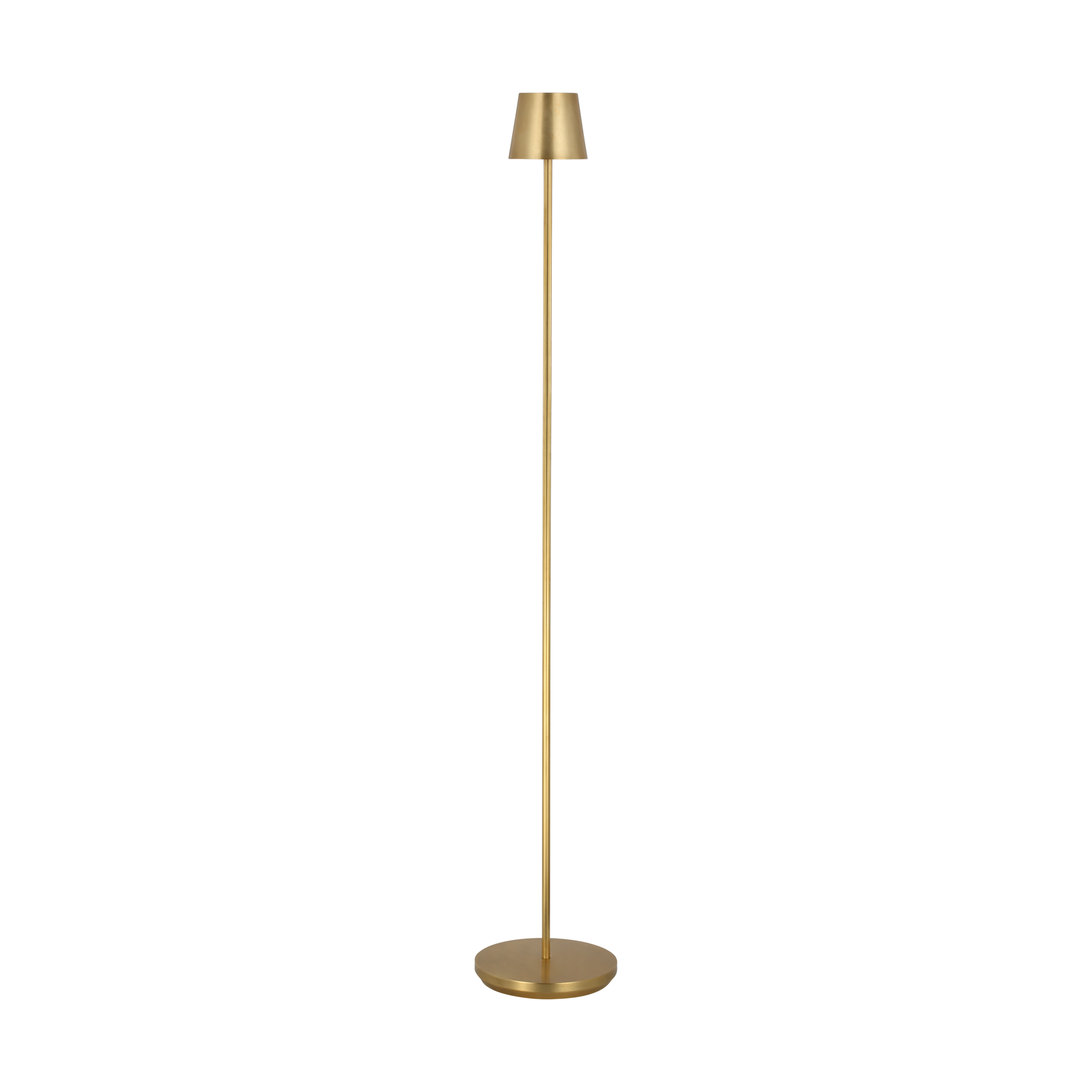 Nevis Medium Rechargeable Floor Lamp Hand Rubbed Antique Brass 2700K 90 CRI