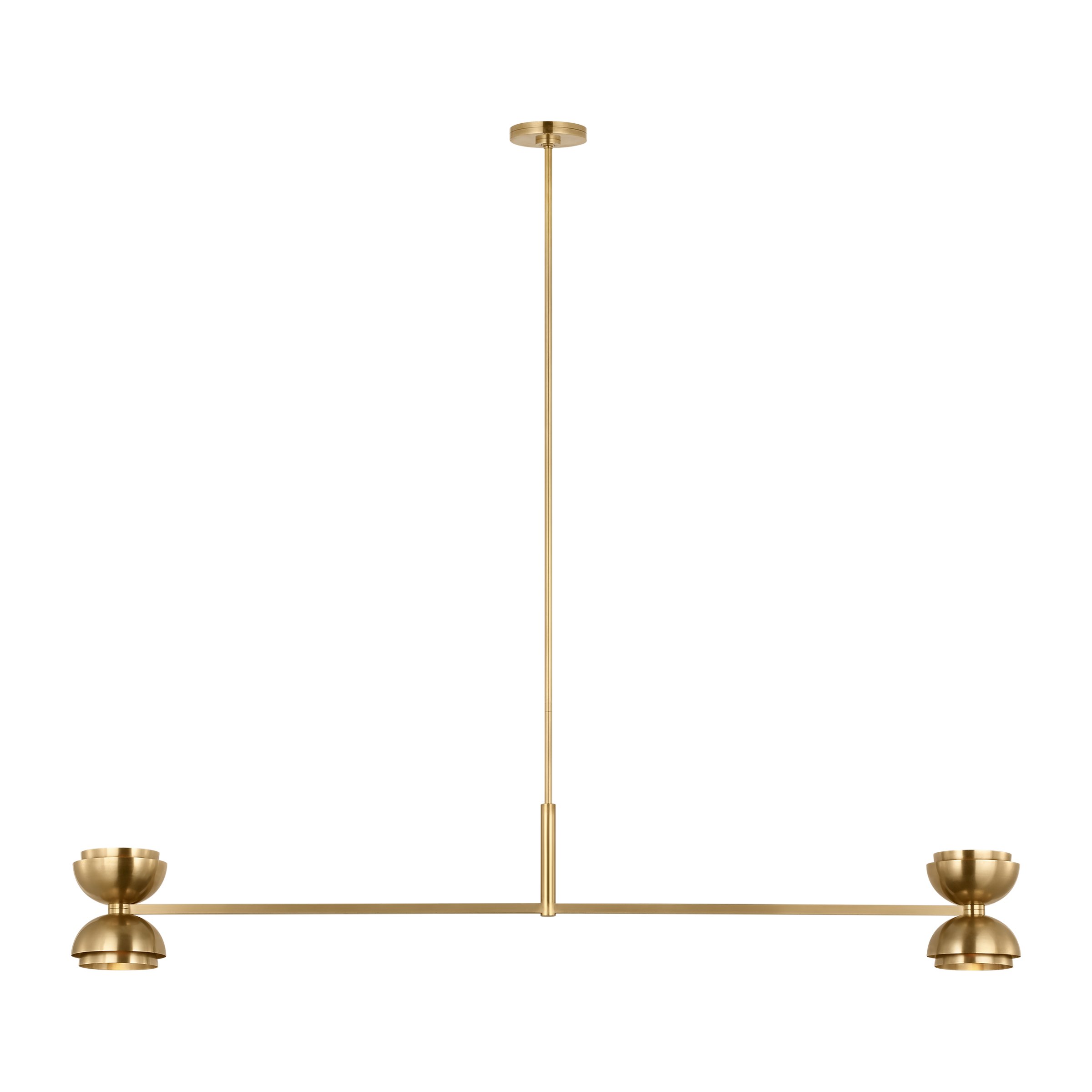 Shanti X-Large Linear Chandelier Natural Brass 2700K 90 CRI