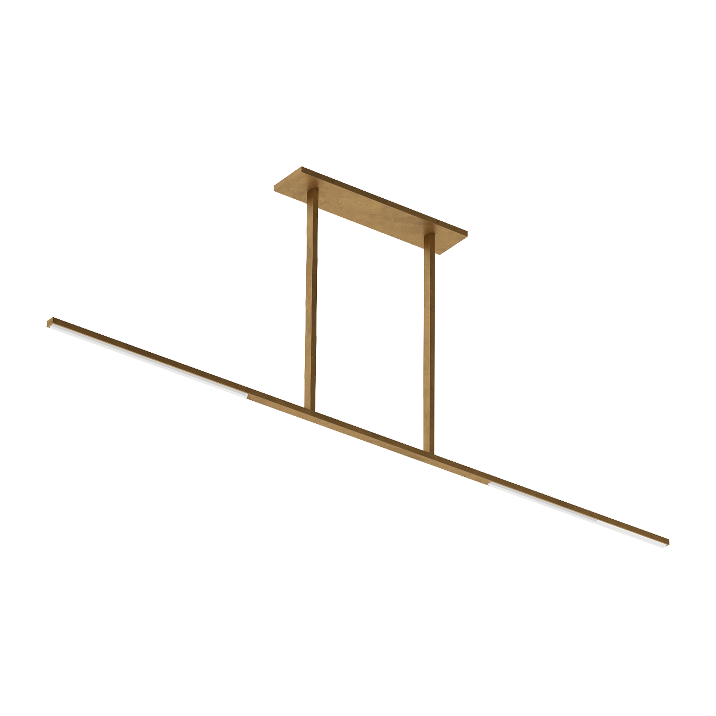 Cityscape X-Large Linear Chandelier Clear Crystal Hand Rubbed Antique Brass 2700K 90 CRI