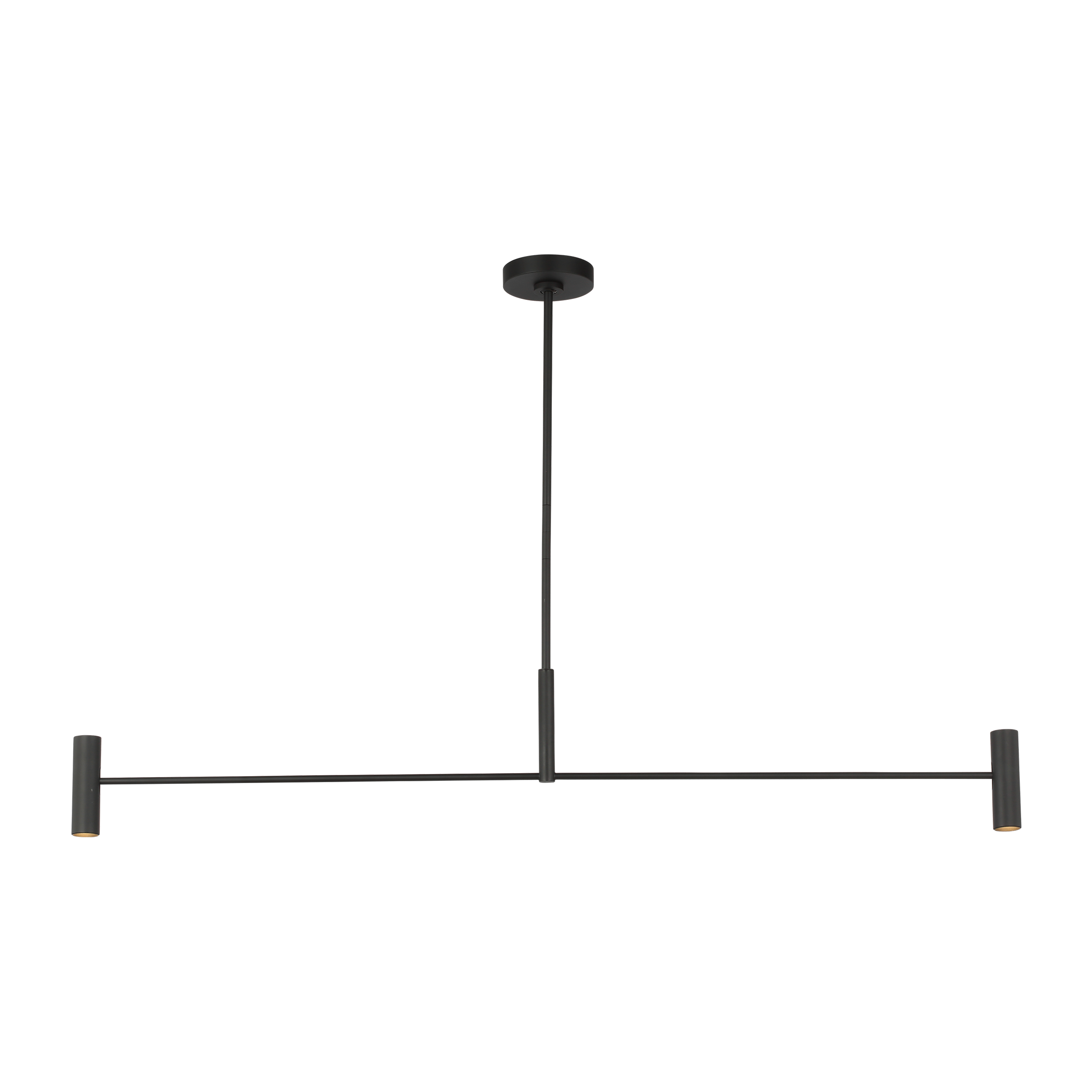 Ponte Large Linear Chandelier Nightshade Black 3000K 90 CRI