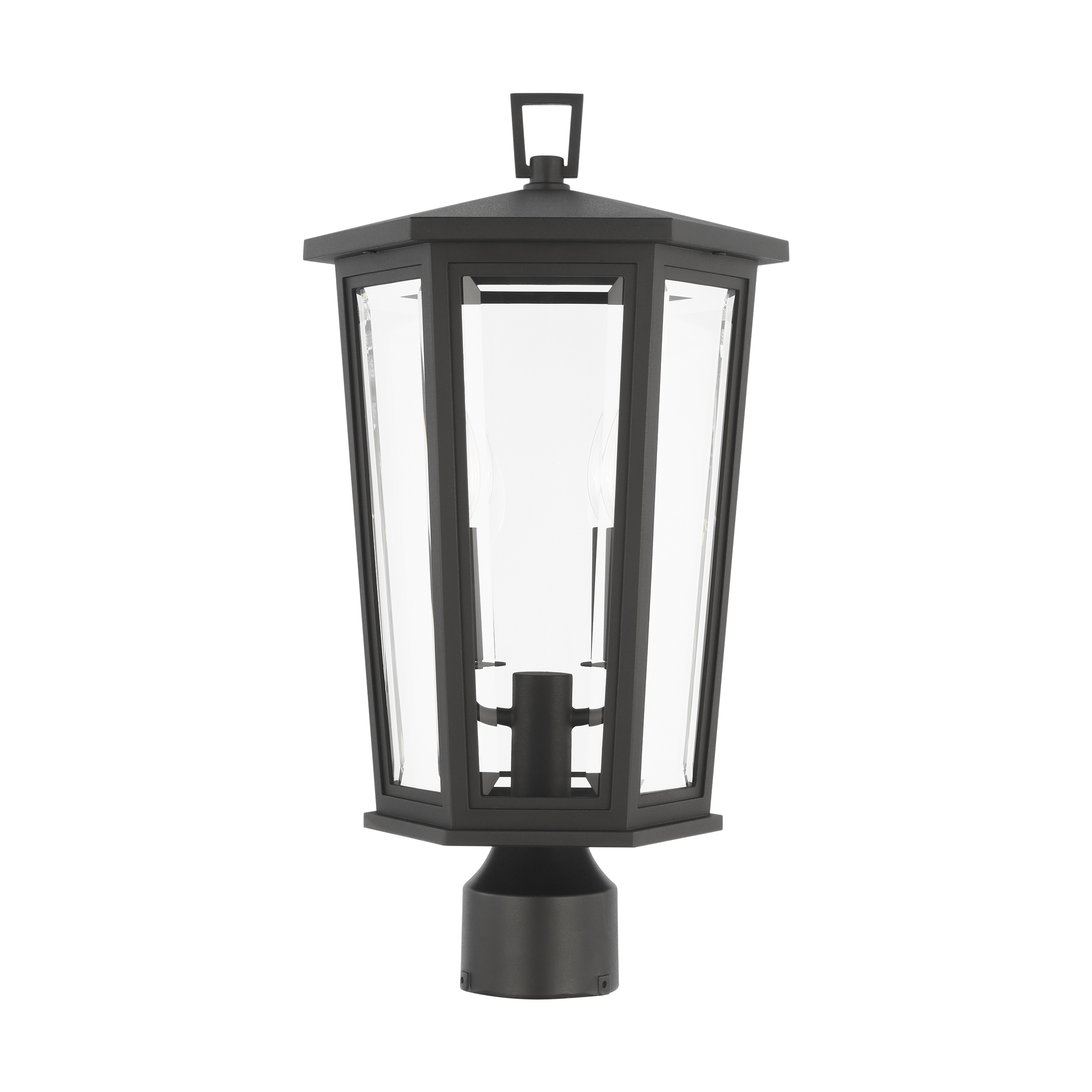 Witley Medium Post Lantern Textured Black