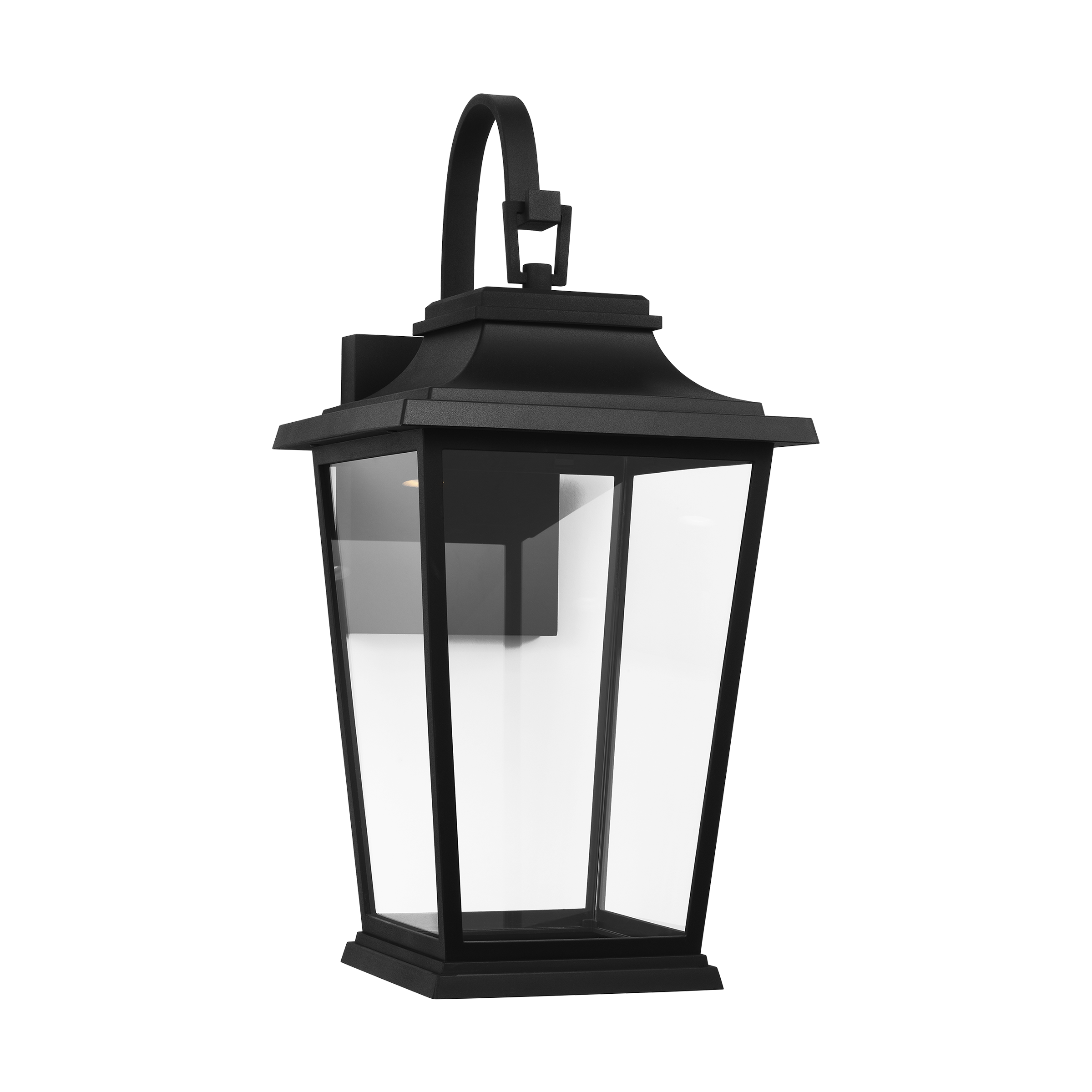 Warren Large Lantern Textured Black Bulbs Inc