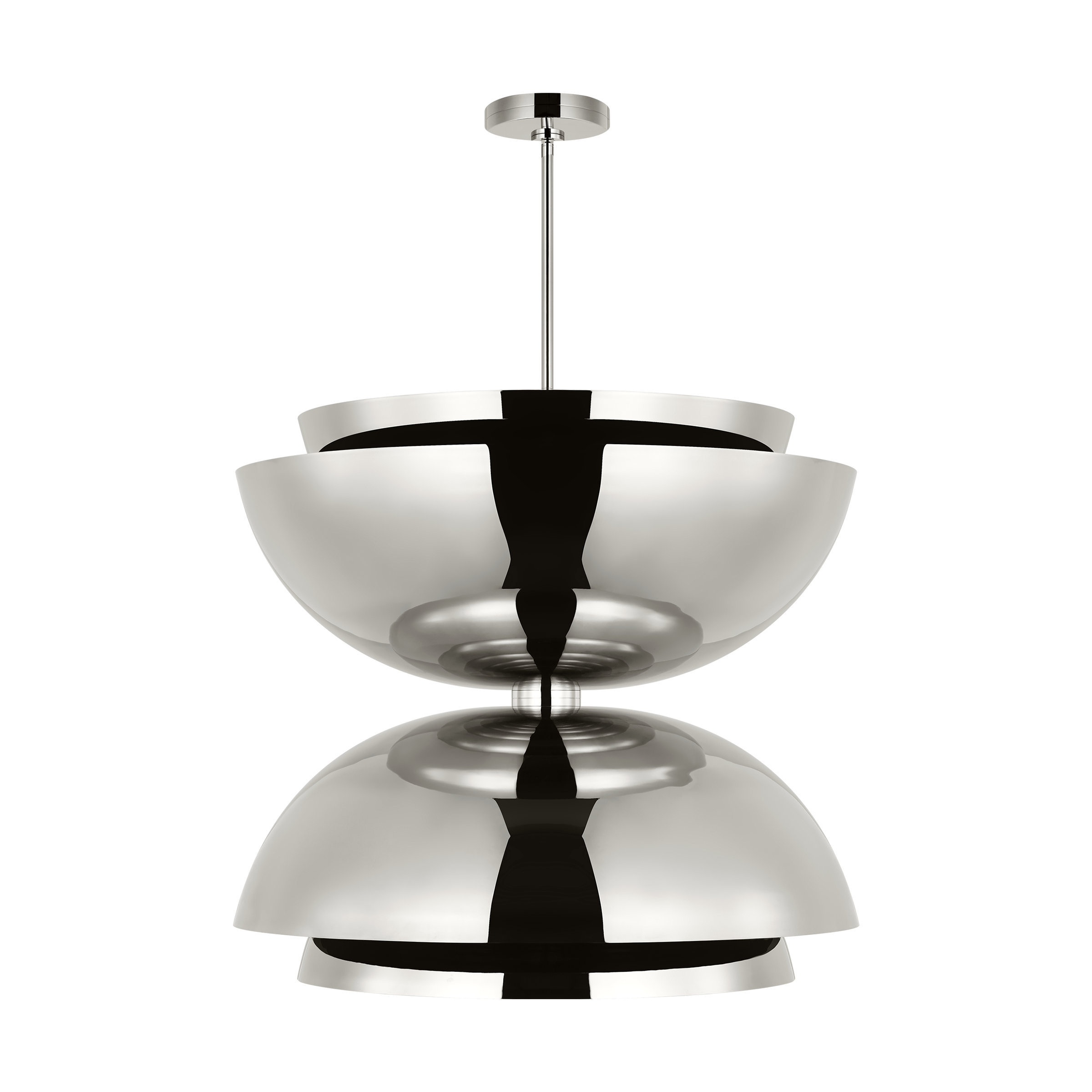 Shanti Grande Double Pendant polished nickel 2700K 90 CRI