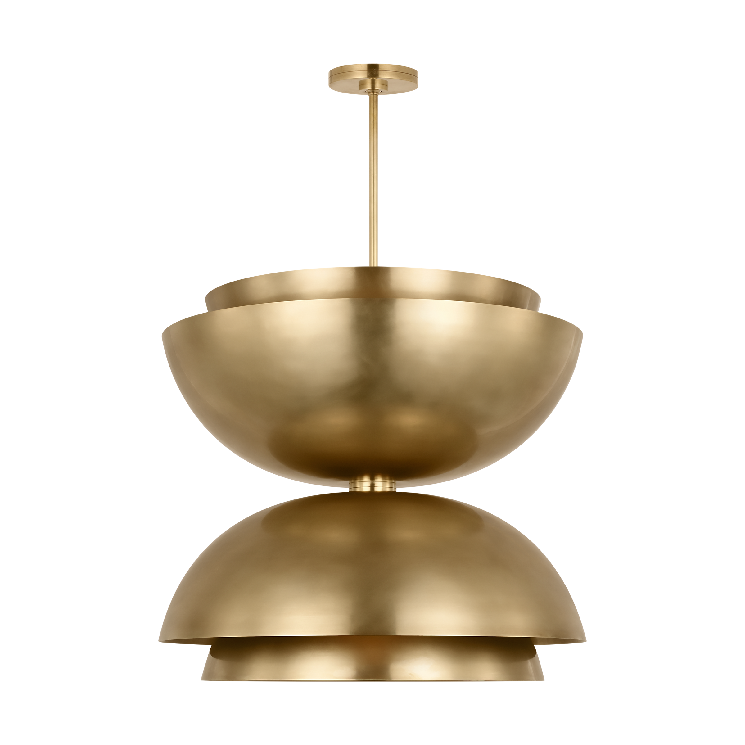 Shanti Grande Double Pendant Natural Brass 2700K 90 CRI