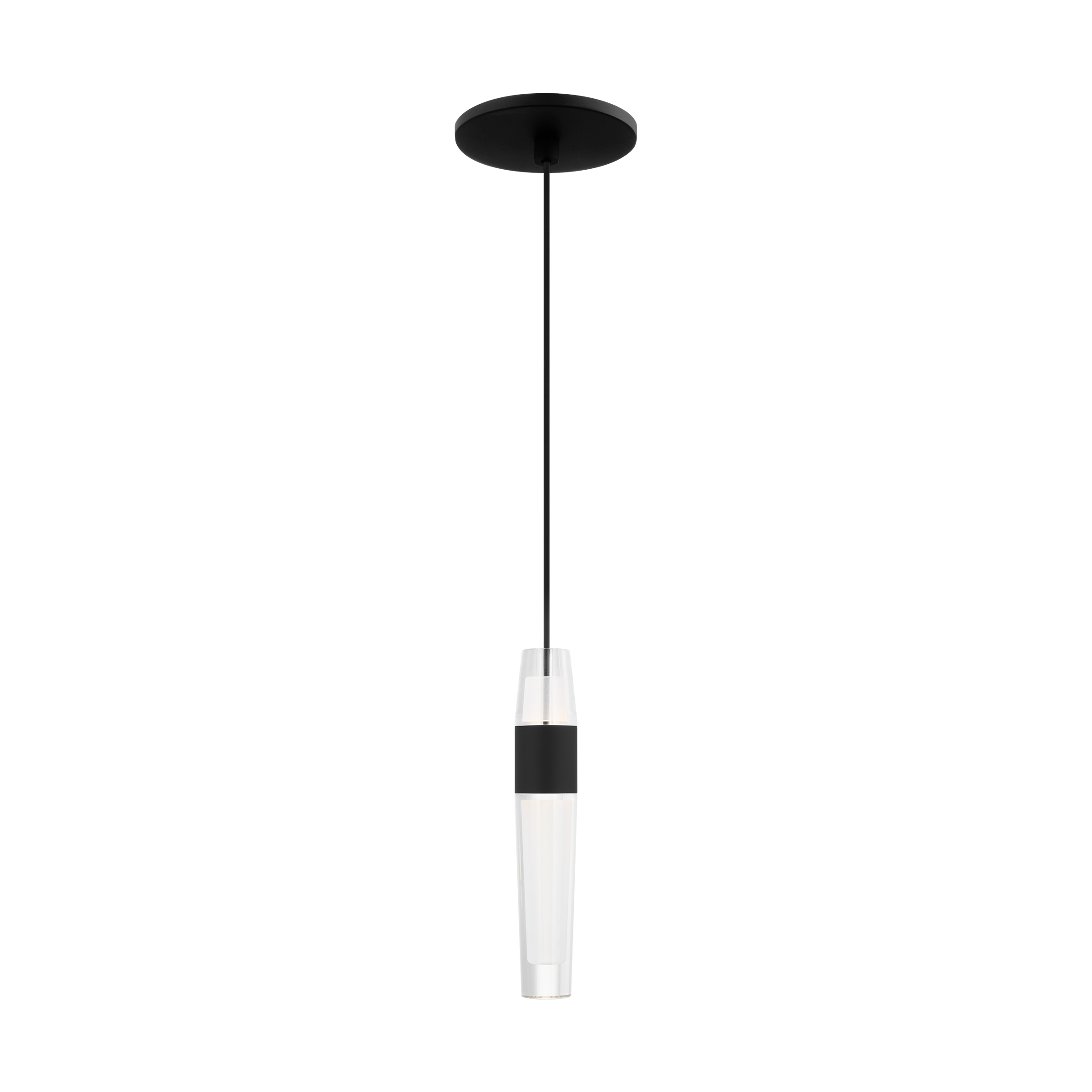 Lassell 1-Light Pendant in Nightshade Black 2700K 120V