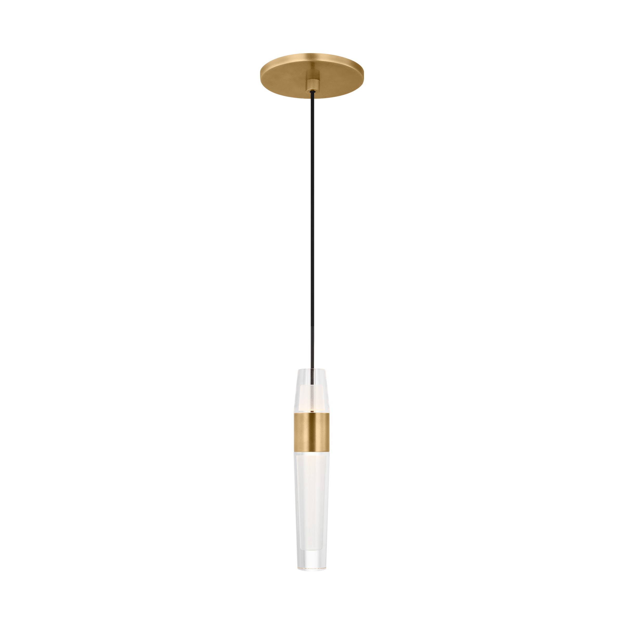 Lassell 1-Light Pendant in Natural Brass 2700K 120V