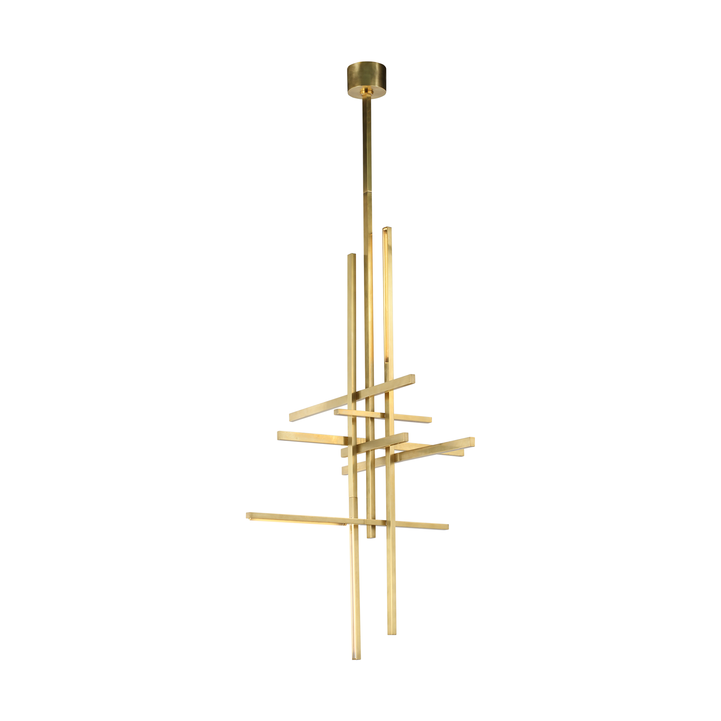 Cityscape X-Large Pendant Clear Crystal Hand Rubbed Antique Brass 2700K 90 CRI