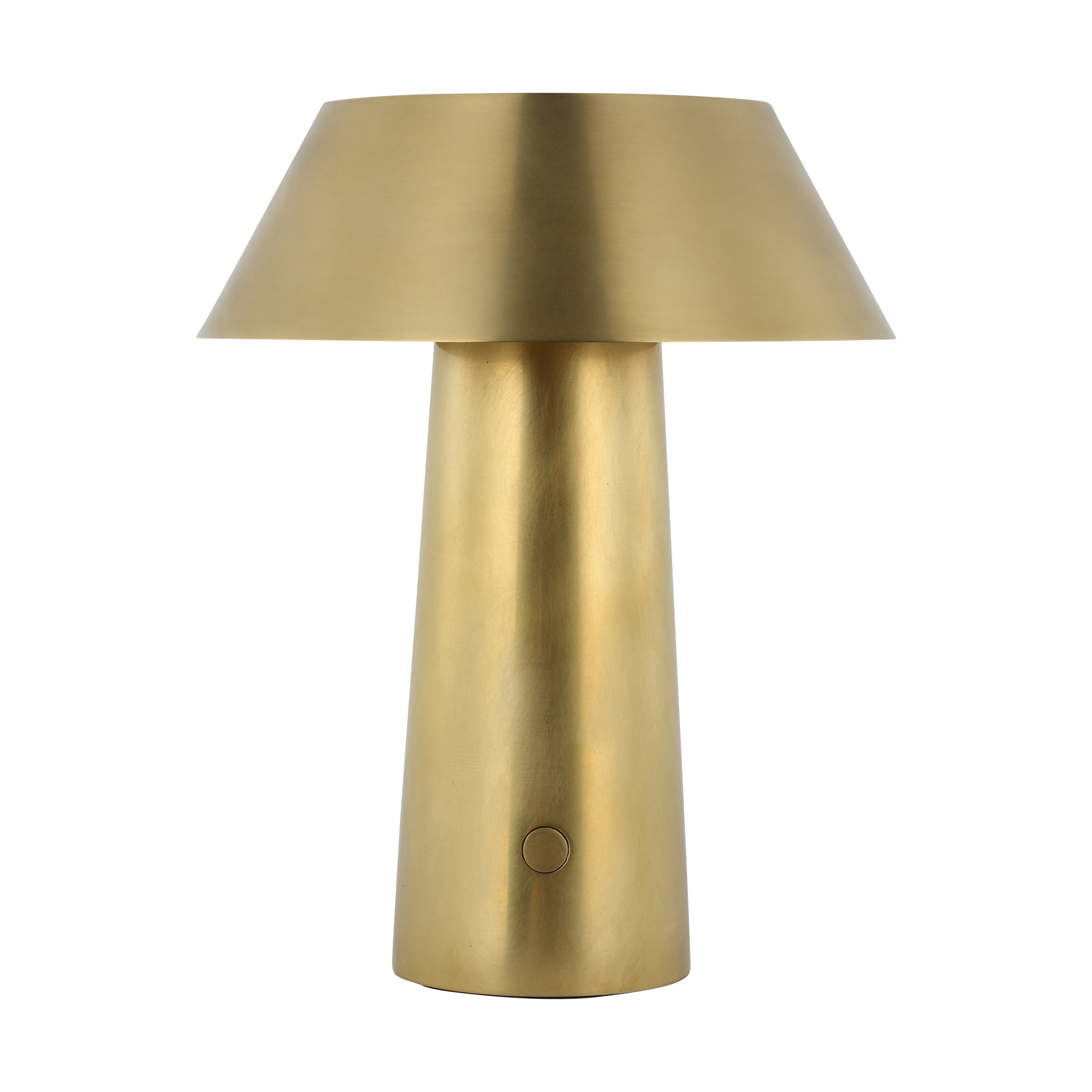 Sesa Short Accent Rechargeable Table Lamp Hand Rubbed Antique Brass 2700K 90 CRI