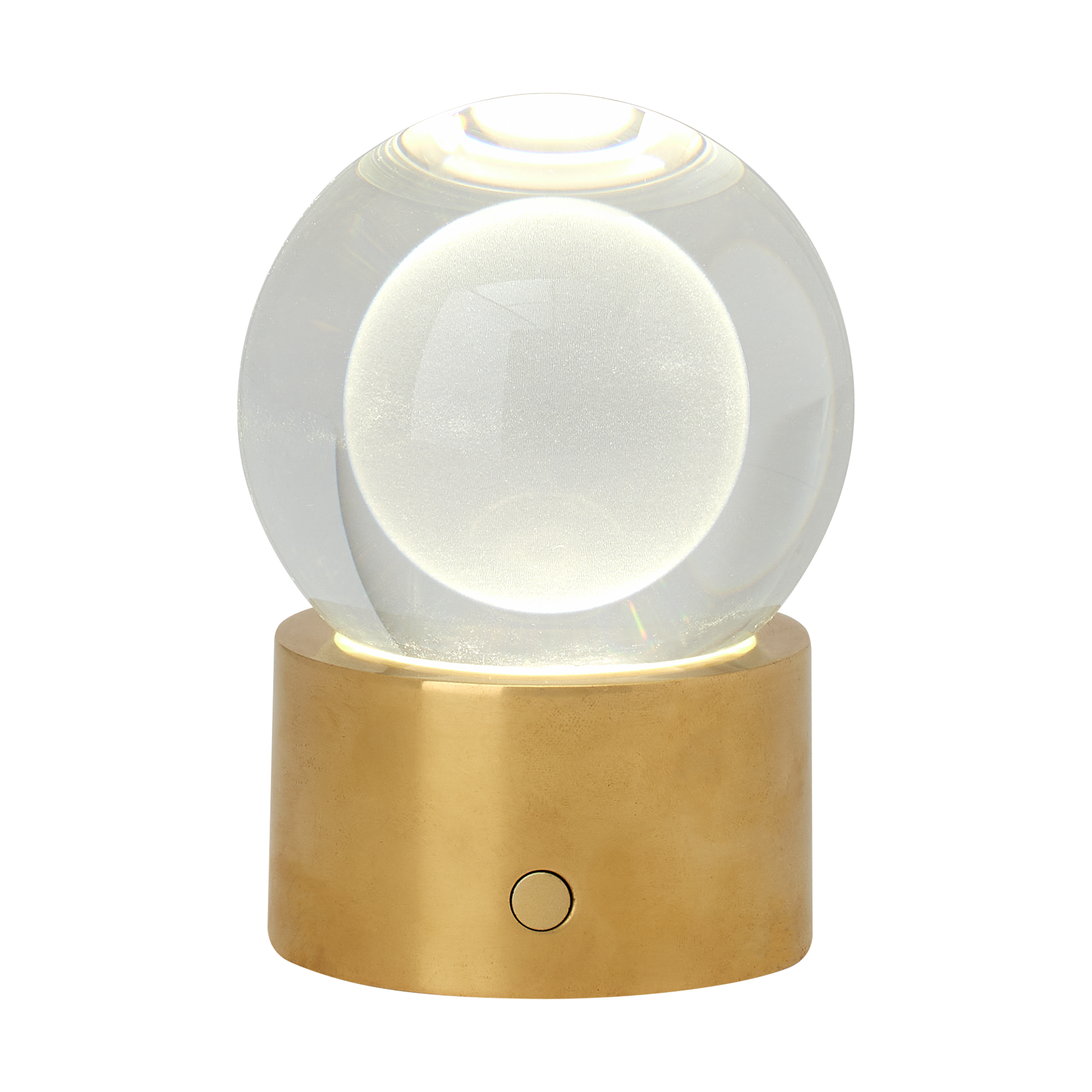 Mina Accent Rechargeable Table Lamp Natural Brass 2700K 90 CRI wall charger included