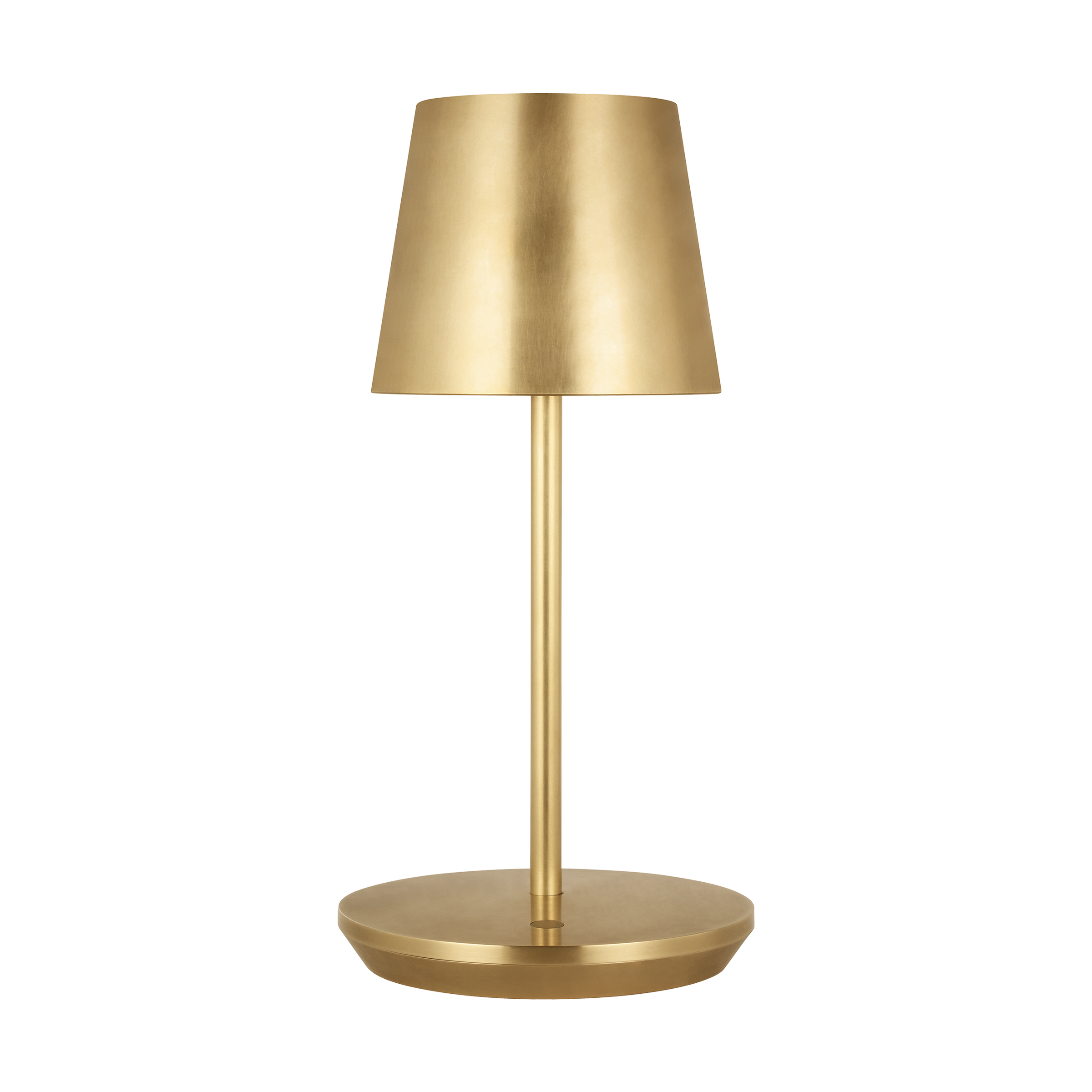 Nevis Short Accent Rechargeable Table Lamp hand-rubbed antique brass 2700K 90 CRI