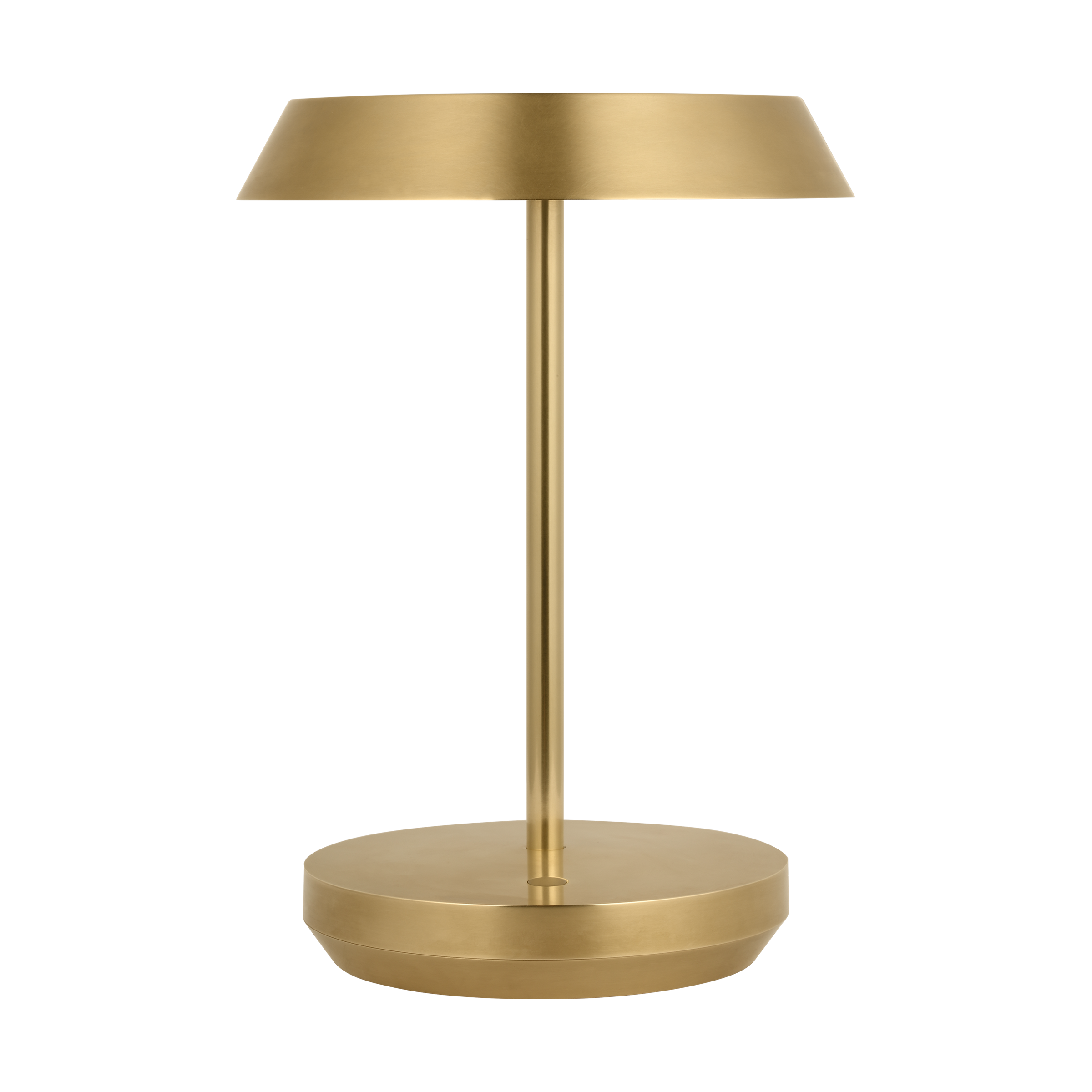 Tepa Short Accent Rechargeable Table Lamp Hand Rubbed Antique Brass 2700K 90 CRI