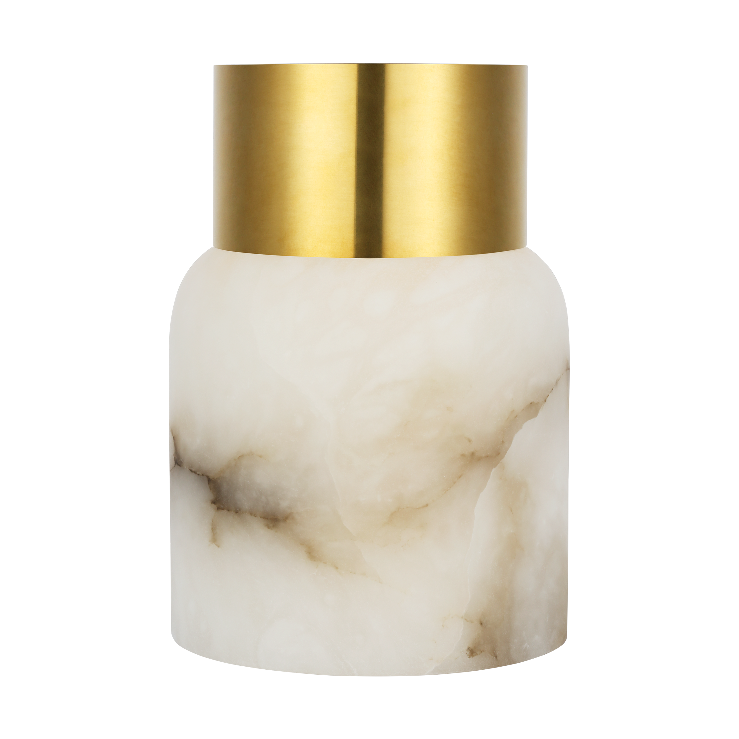 Caspe Alabaster 7 Rechargeable Table Lamp hand rubbed antique brass 2700K 90 CRI