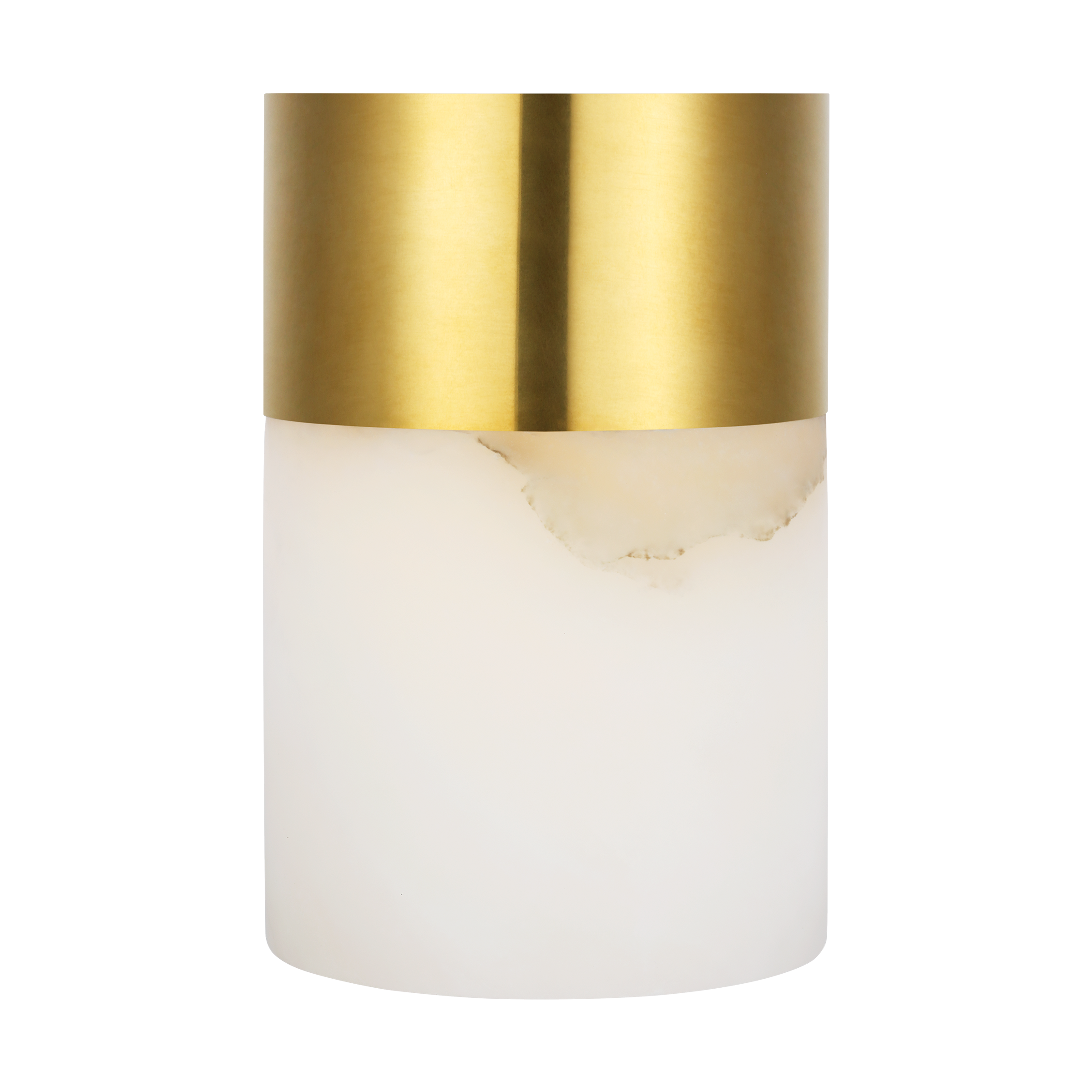 Caspe Alabaster 6 Rechargeable Table Lamp hand rubbed antique brass 2700K 90 CRI