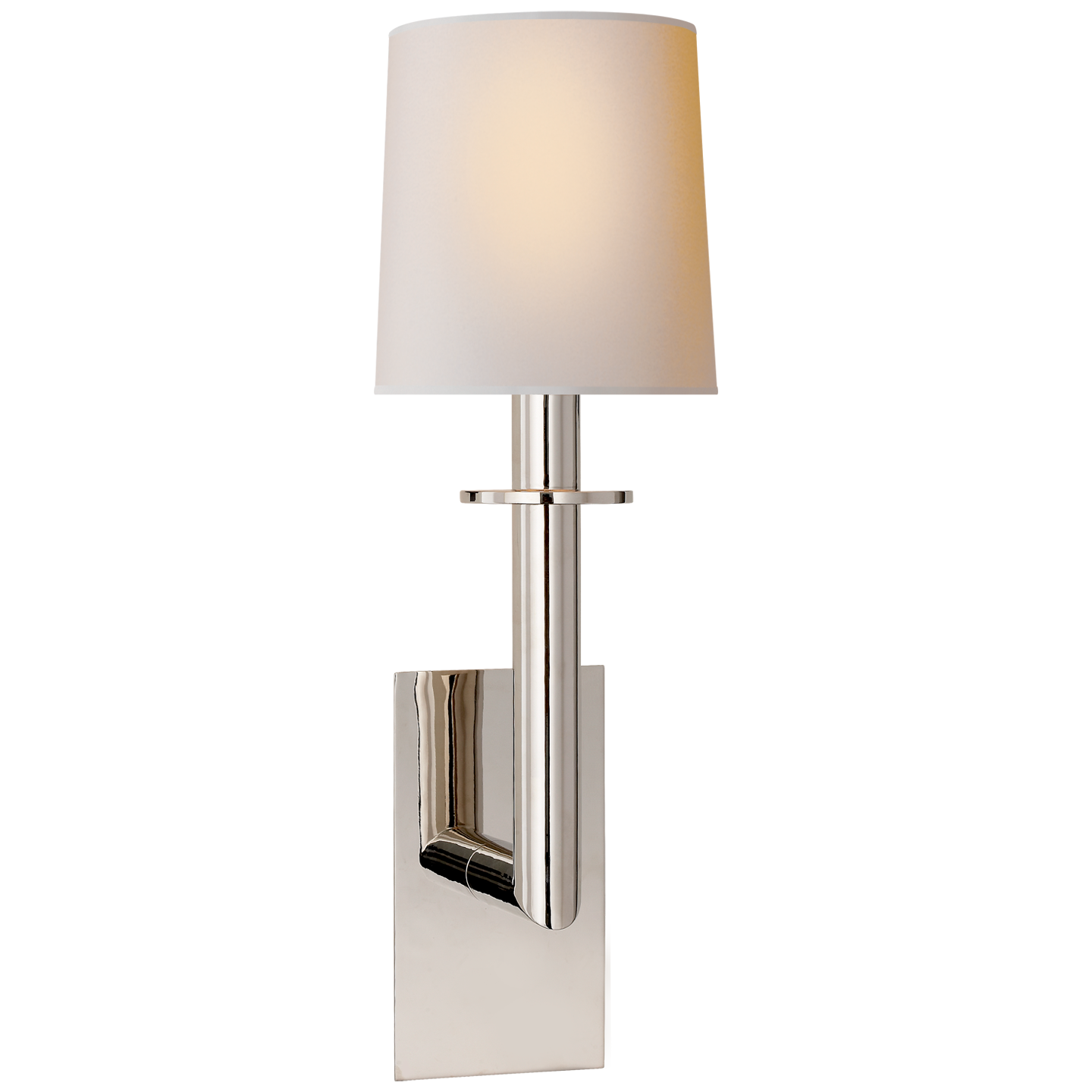 Dalston Sconce in Polished Nickel with Natural Paper Shade Open Box