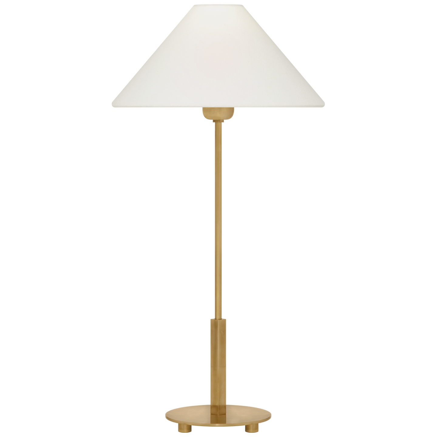Hackney 24" Cordless Buffet Lamp in Hand-Rubbed Antique Brass with Linen Shade