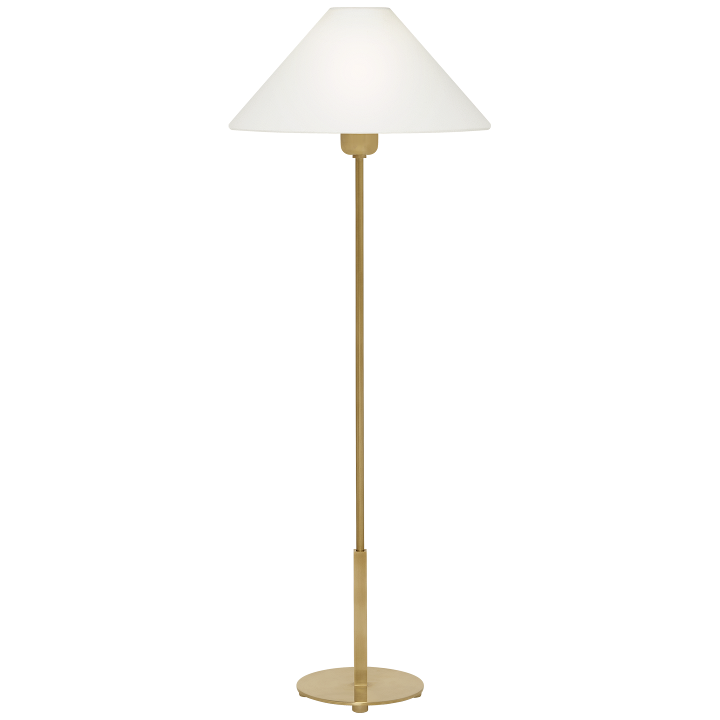 Hackney Buffet Lamp in Hand-Rubbed Antique Brass with Linen Shade