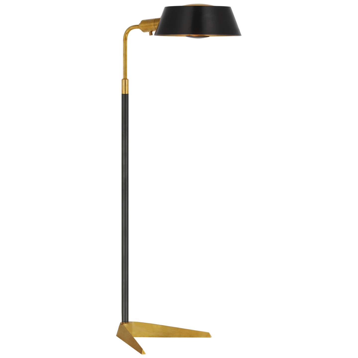 Alfie Pharmacy Floor Lamp in Bronze and Hand-Rubbed Antique Brass Open Box