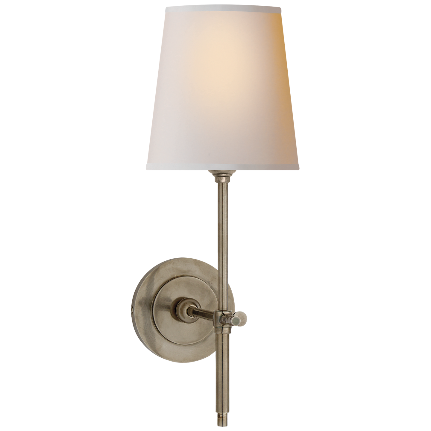 Bryant Sconce in Antique Nickel with Natural Paper Shade Open Box