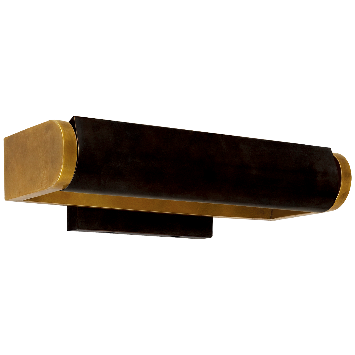 David 12" Art Light in Hand-Rubbed Antique Brass with Bronze Shade