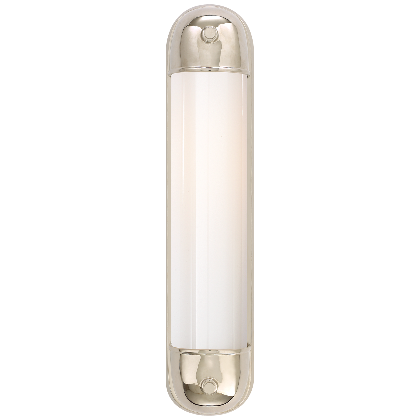 Selecta Long Sconce in Polished Nickel with White Glass Open Box