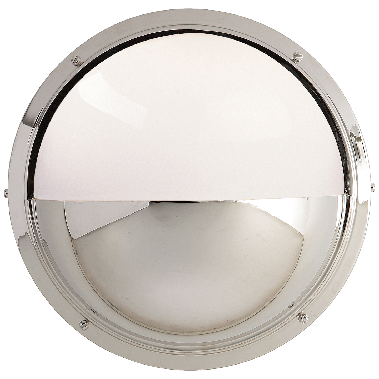 Pelham Moon Light in Polished Nickel with White Glass Open Box