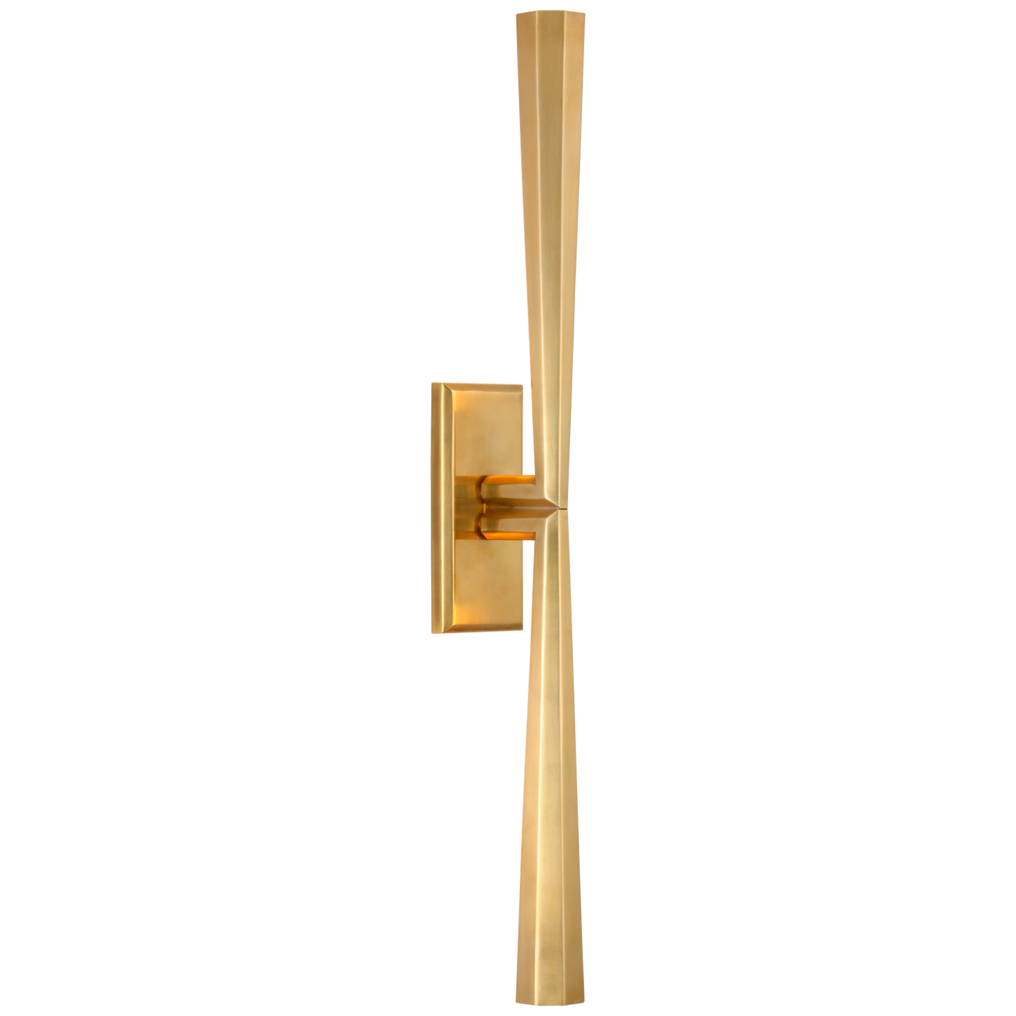Eye-catching sleek metal lines define the Galahad by Thomas O'Brien. The minimalist aesthetic is at once modern and timeless, spanning sconces, chandeliers, and lanterns. Crafted from solid sculpted and welded brass, the refined fixtures will add a soft glow to rooms.