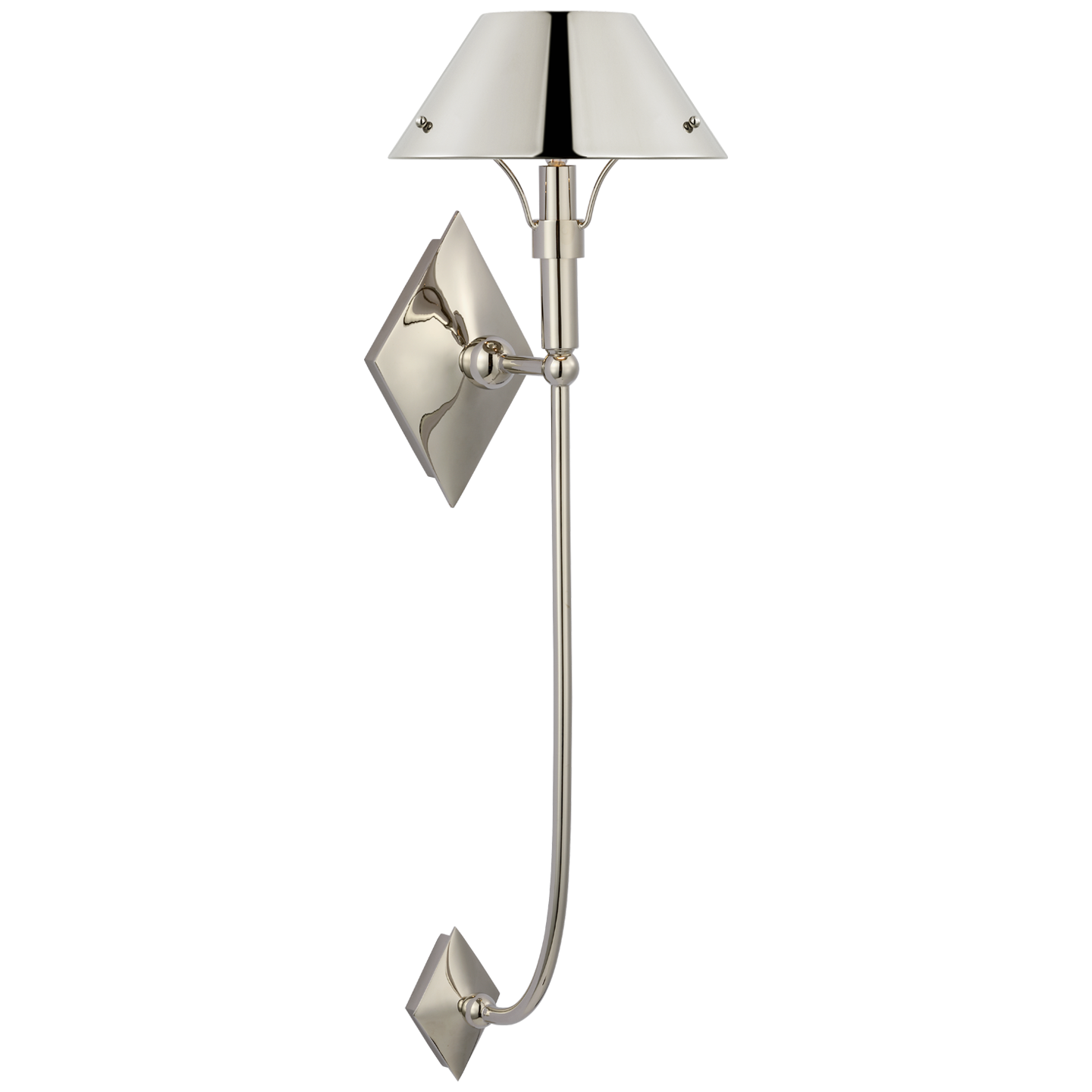 Turlington XL Sconce in Polished Nickel with Polished Nickel Shade Open Box