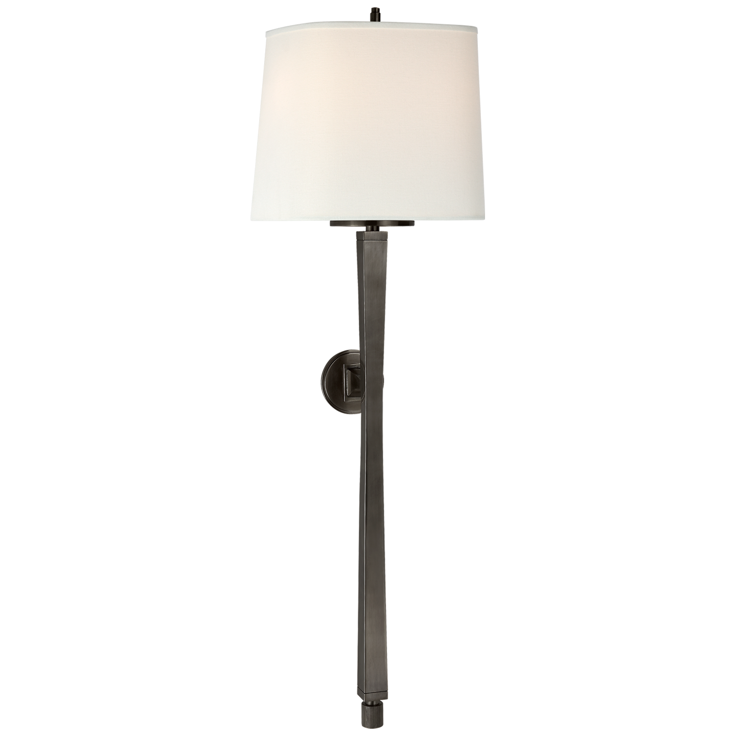 Edie Baluster Sconce in Bronze with Linen Shade Open Box