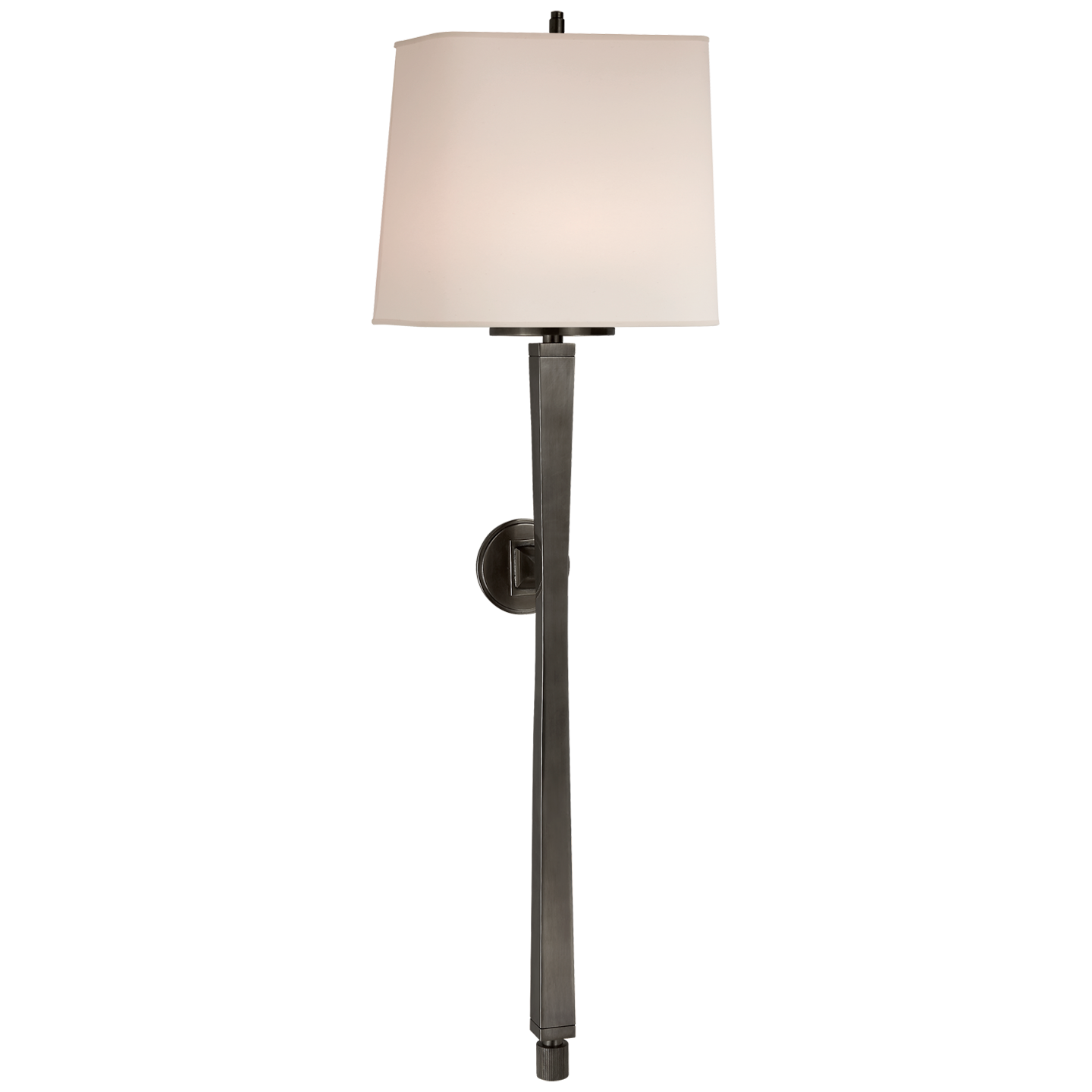 Edie Baluster Sconce in Bronze with Natural Paper Shade Open Box