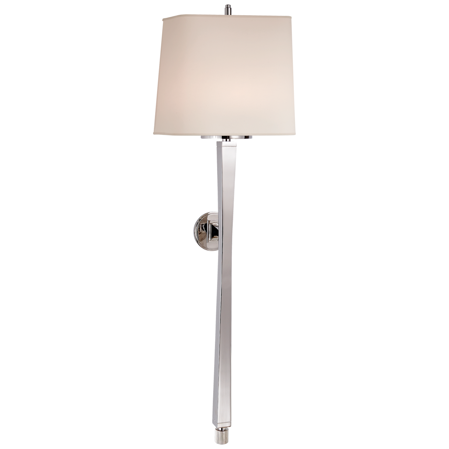 Edie Baluster Sconce in Polished Nickel with Natural Paper Shade Open Box