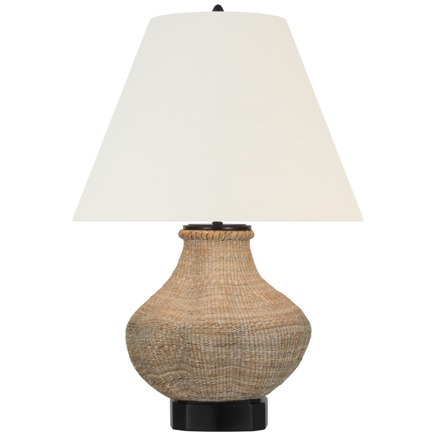Tahiti 25" Table Lamp in Ash with Linen Shade