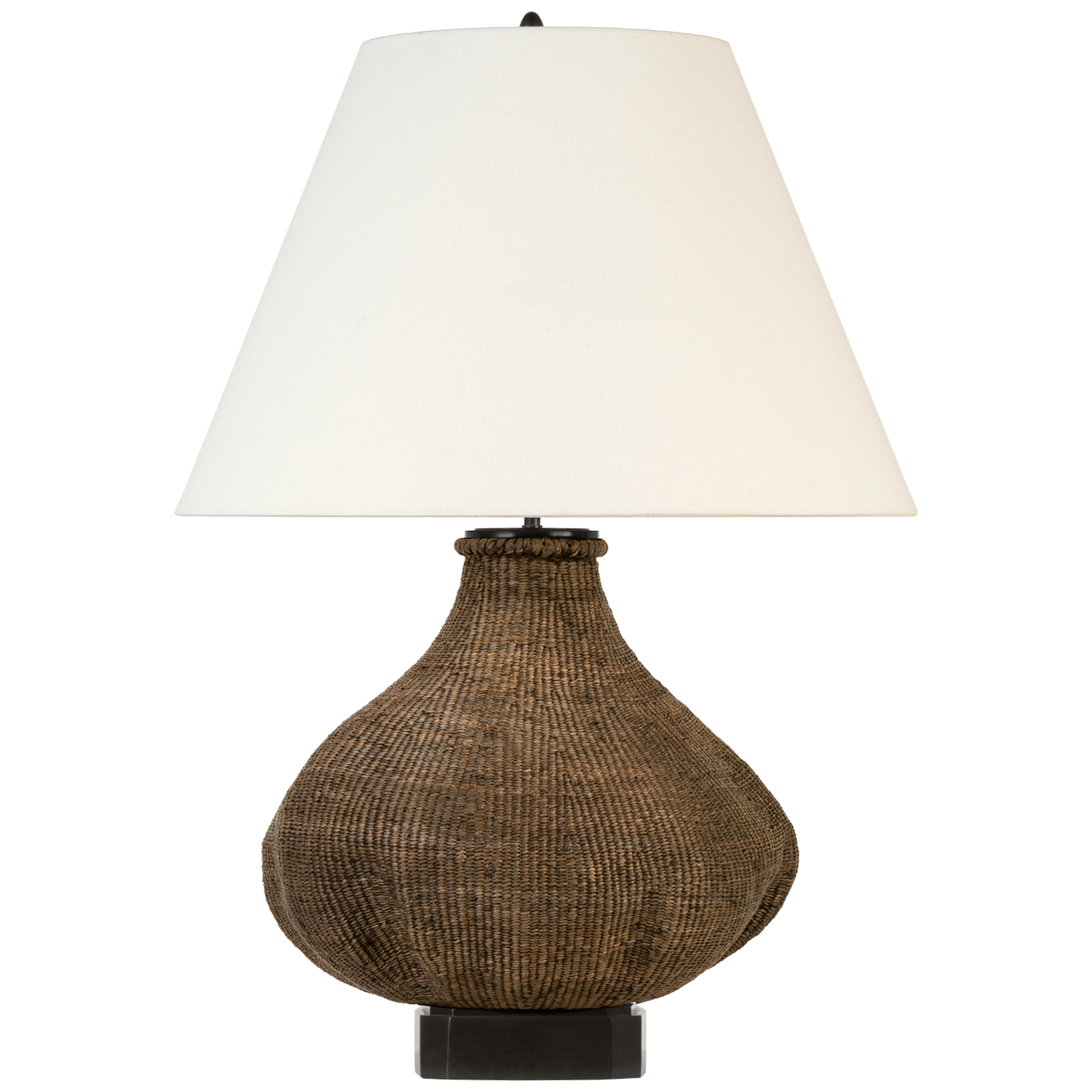 Tahiti 32" Table Lamp in Smoke with Linen Shade