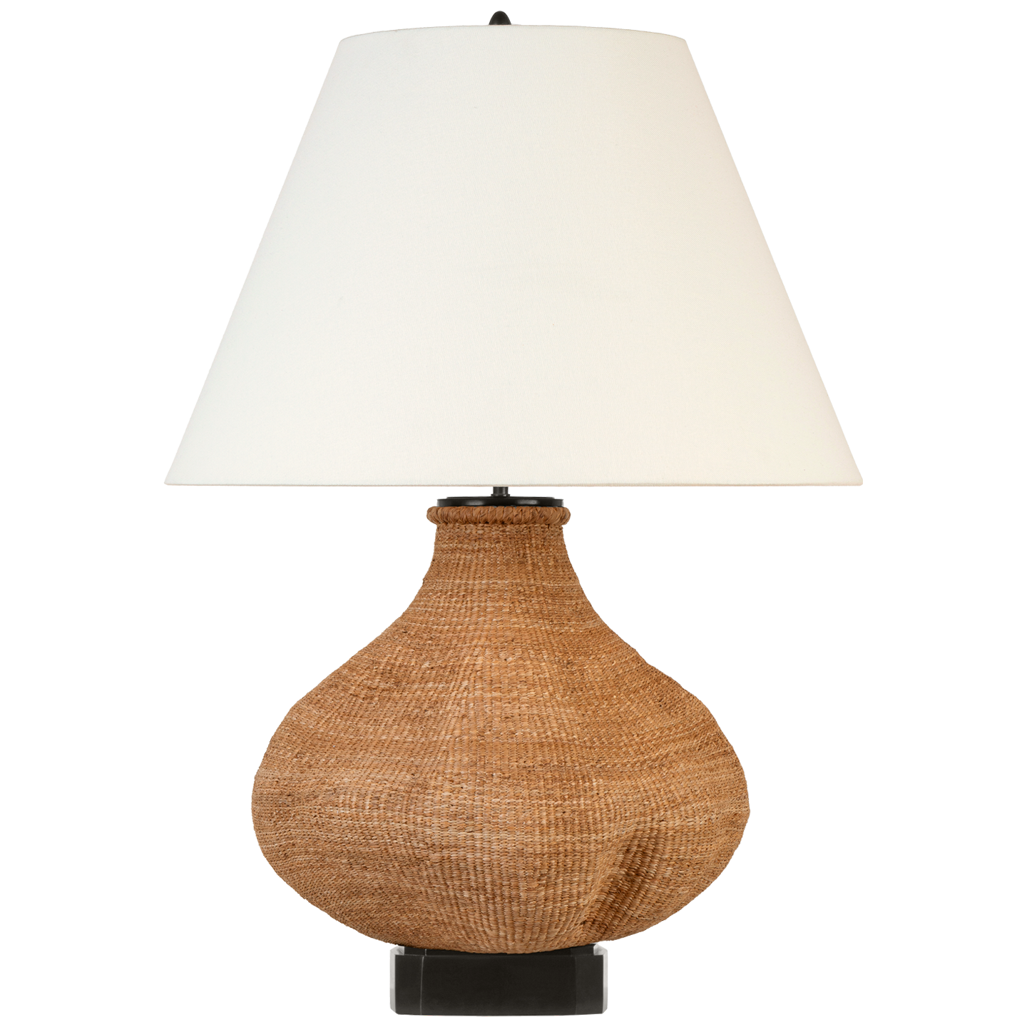 Tahiti 32" Table Lamp in Toast with Linen Shade