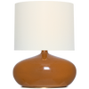 Olinda 24" Low Table Lamp in Crackled Sienna with Linen Shade