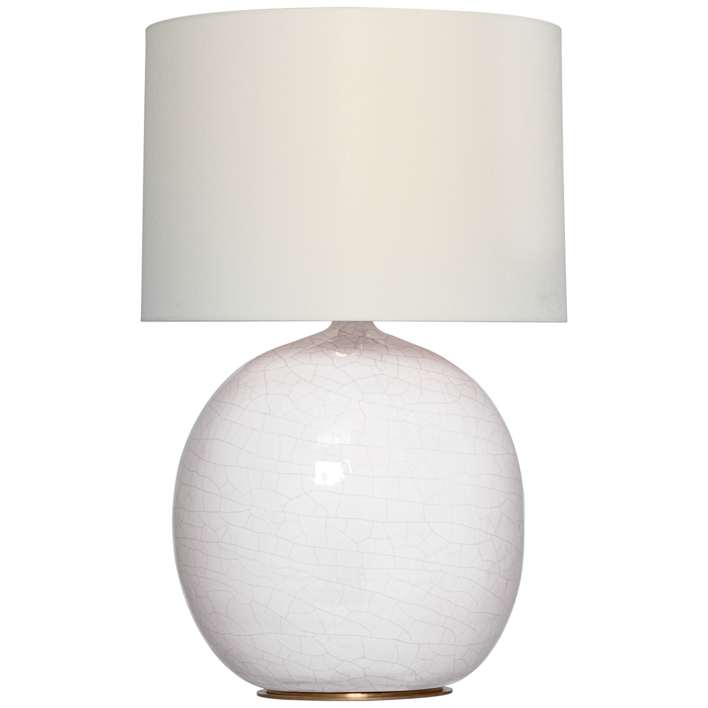 Sao Paulo 29" Table Lamp in Crackled Ivory with Linen Shade Open Box