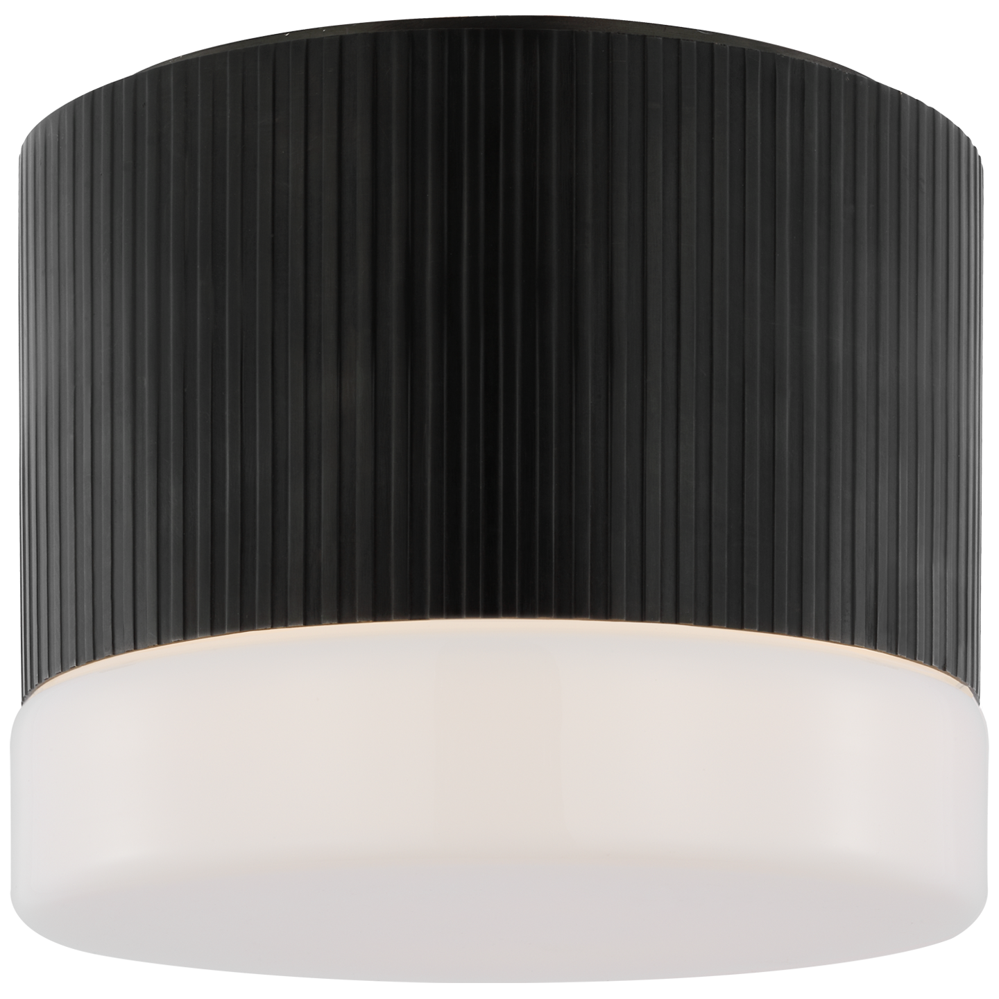 Ace 7" Flush Mount in Bronze with White Glass  Open Box