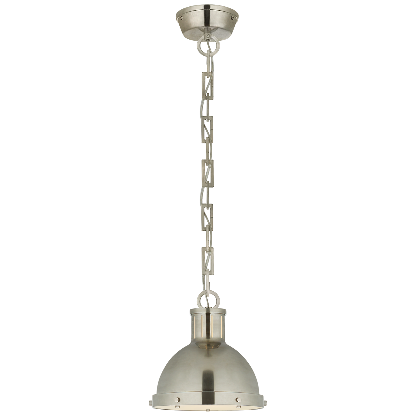 Hicks Small Pendant in Antique Nickel with Acrylic Diffuser Open Box